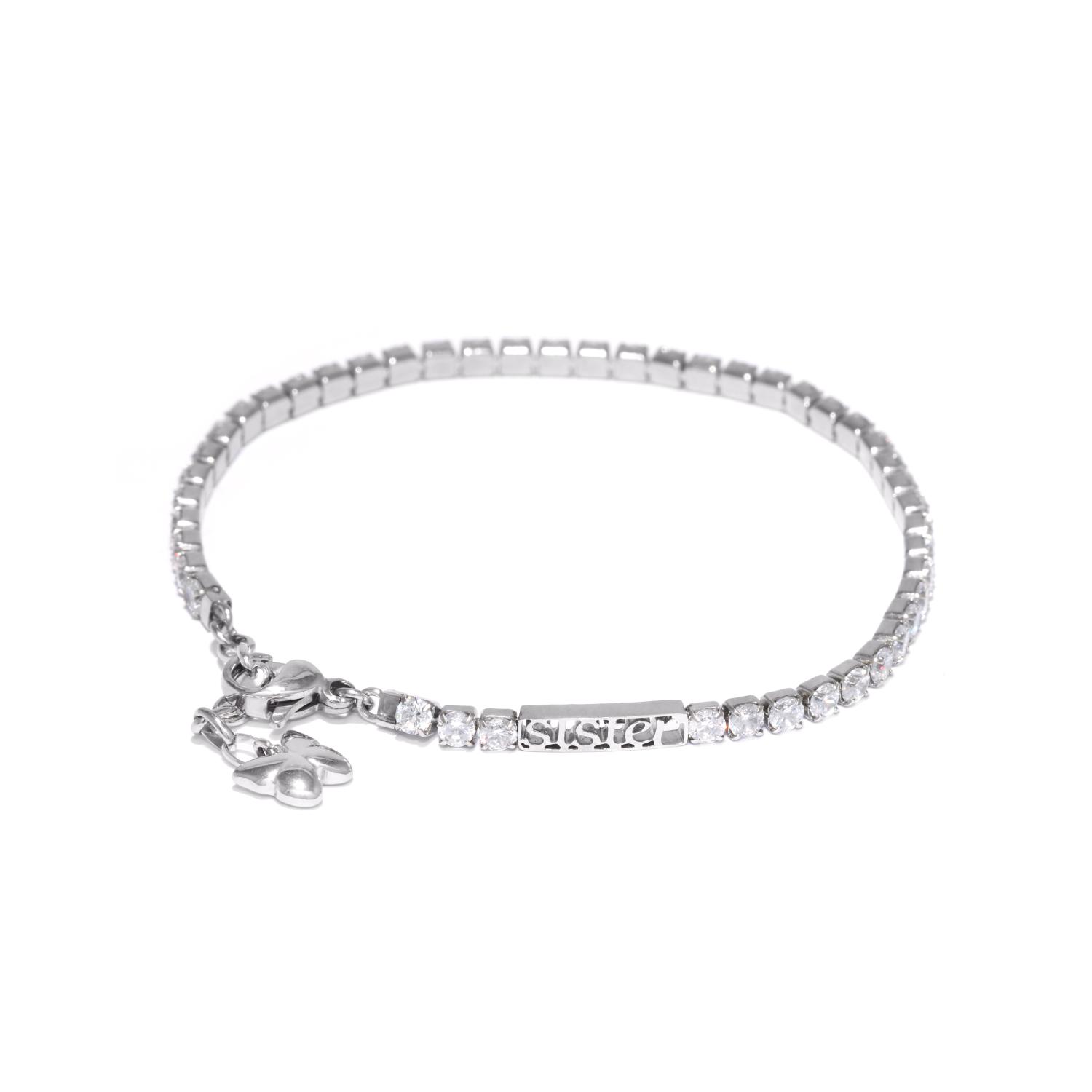 Bracelet with cubic zirconia "Sister"