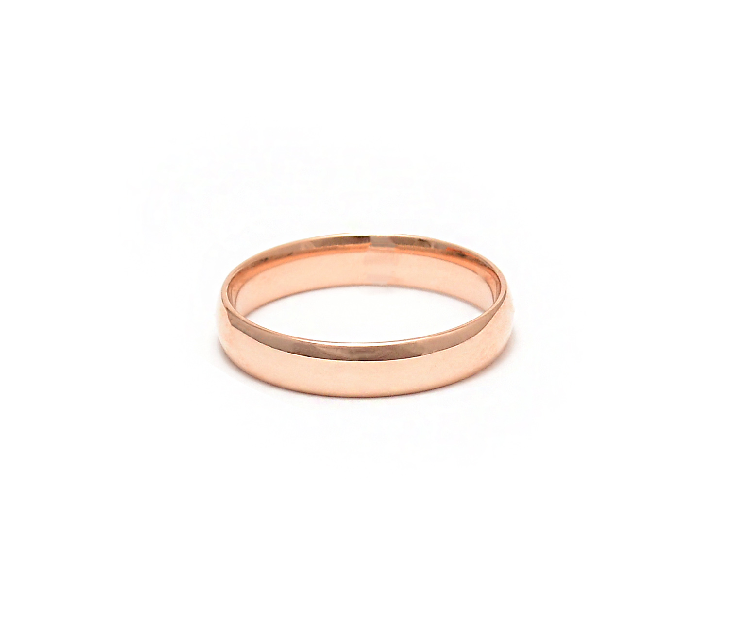 Red gold wedding ring "Comfort fit"