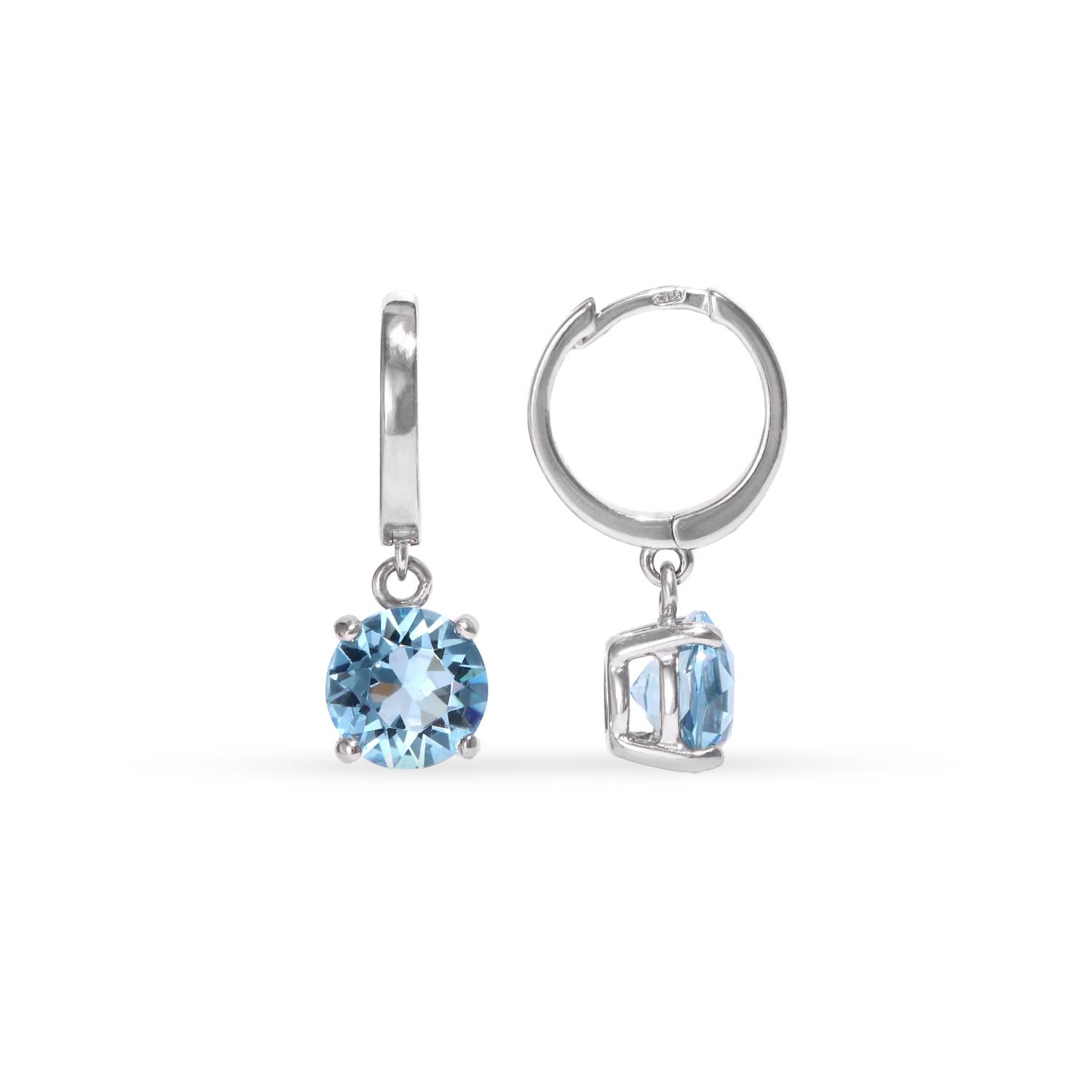 Silver earrings with Swarovski crystals