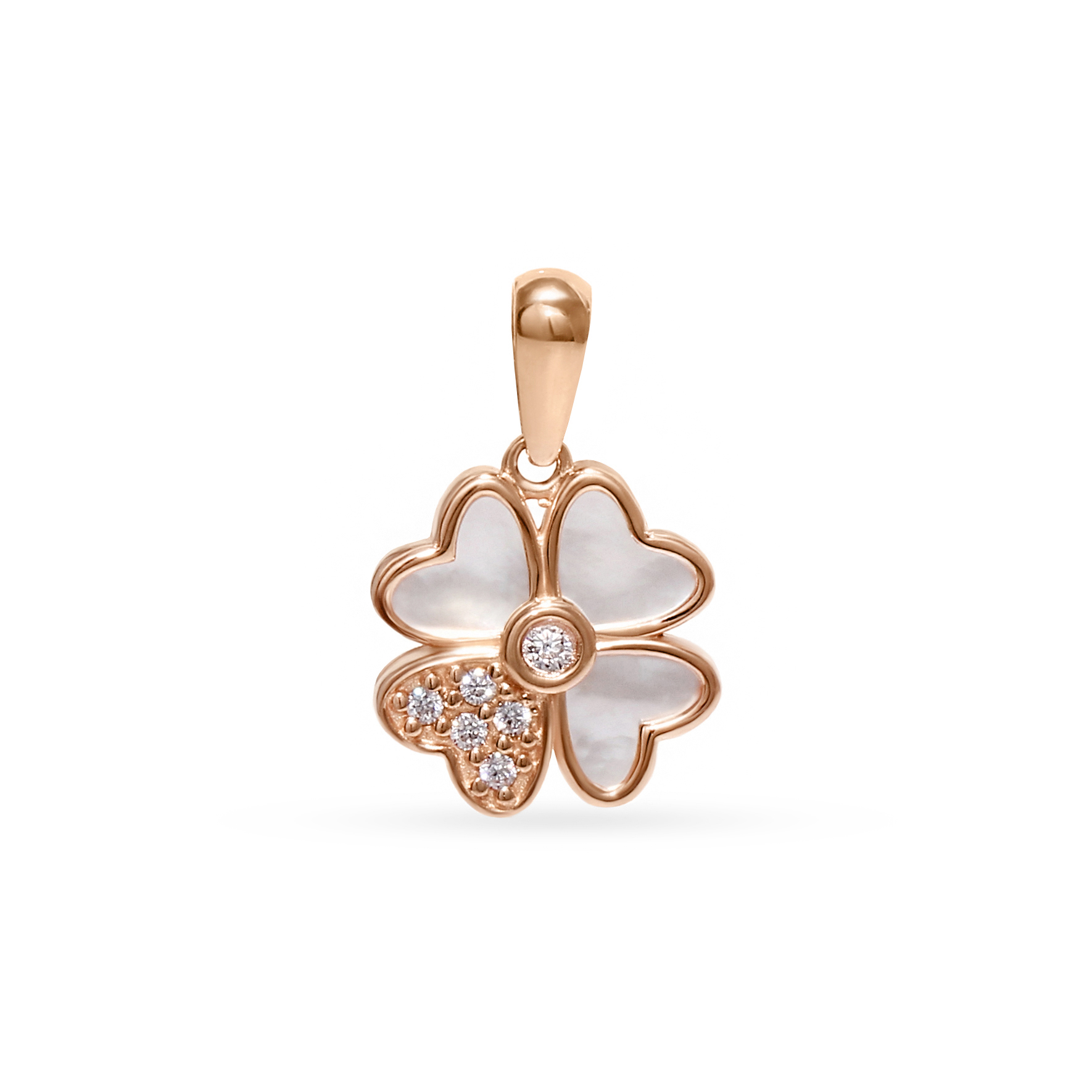 Gold clover pendant