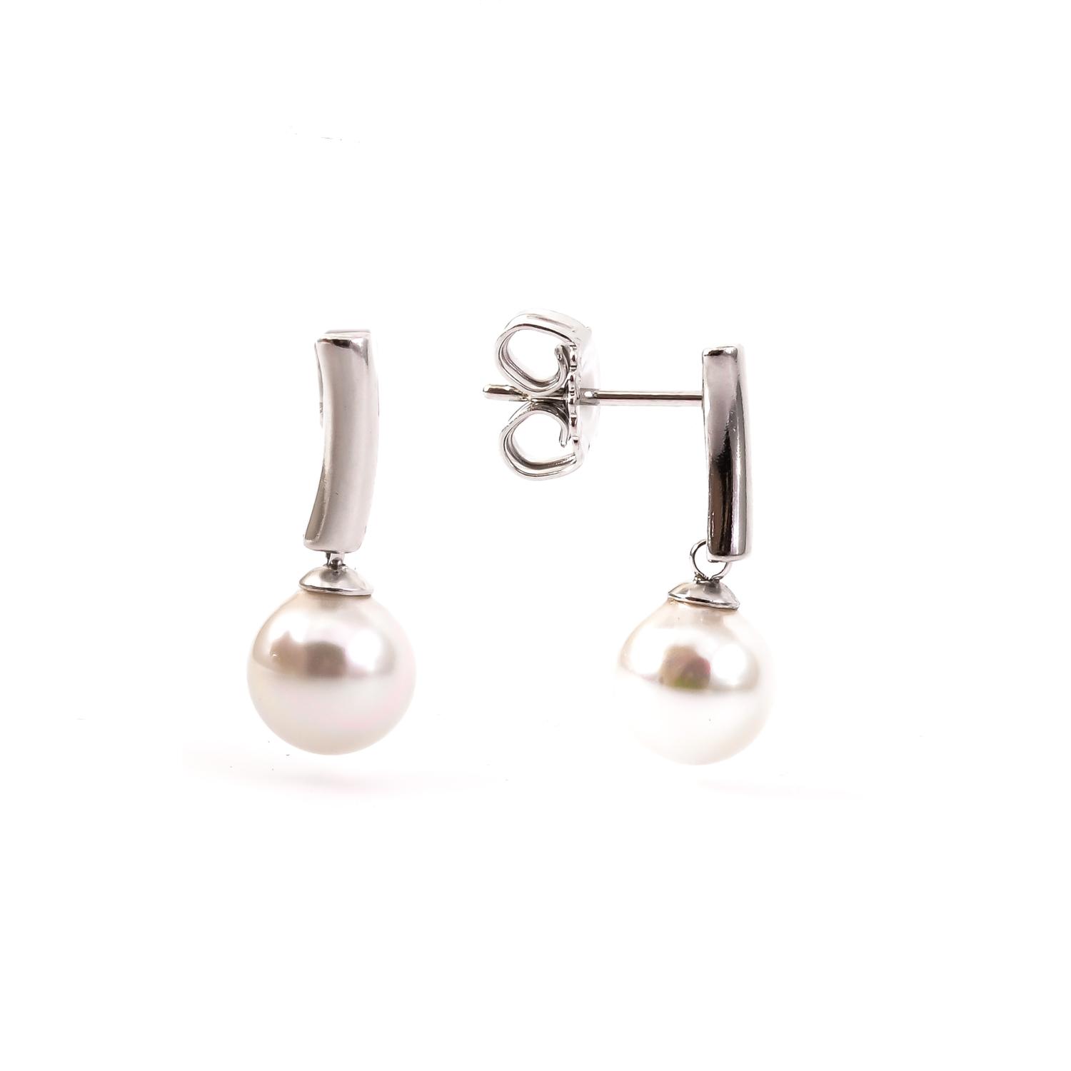 Silver stud earrings "Majorica"