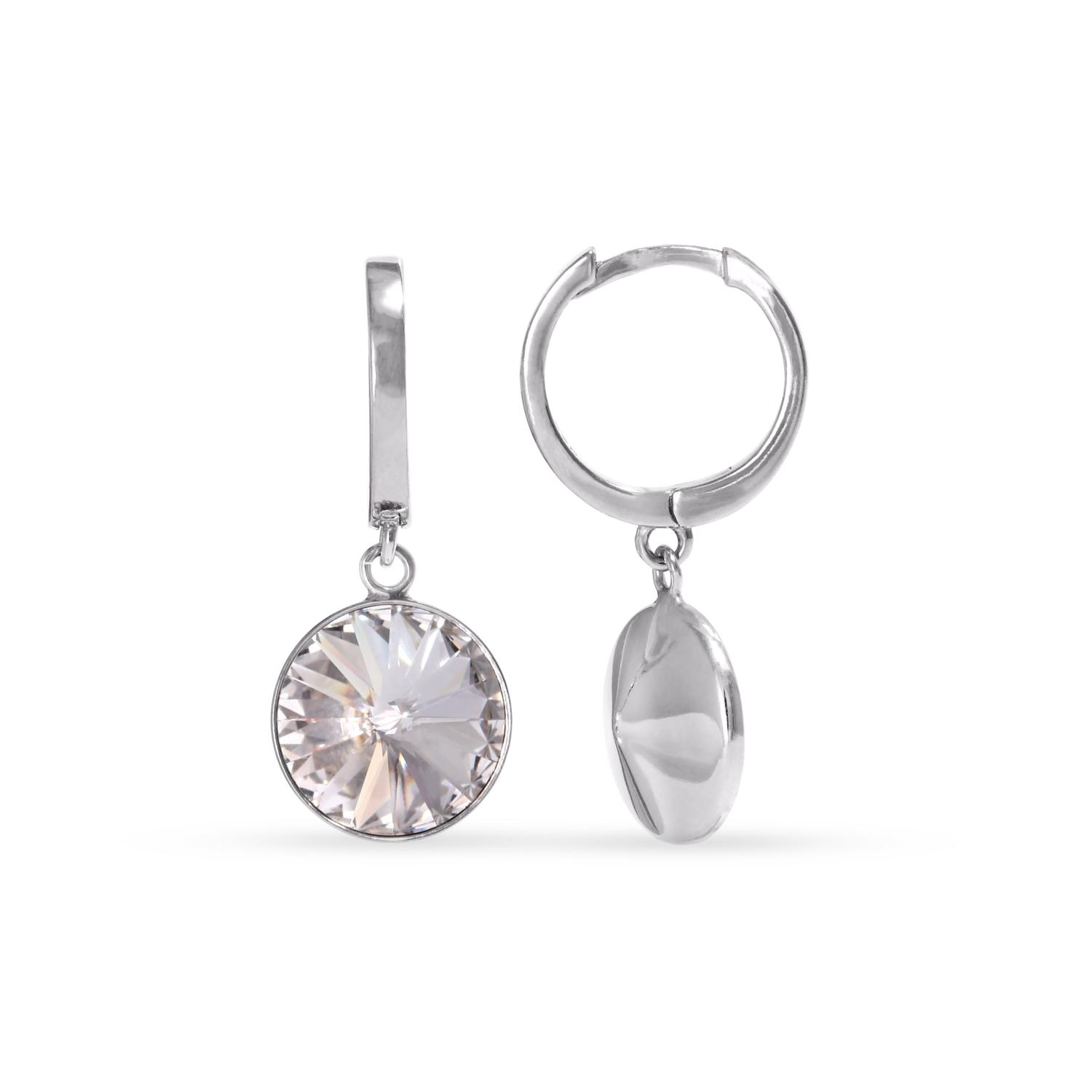 Серебряные серьги с кристаллами Swarovski