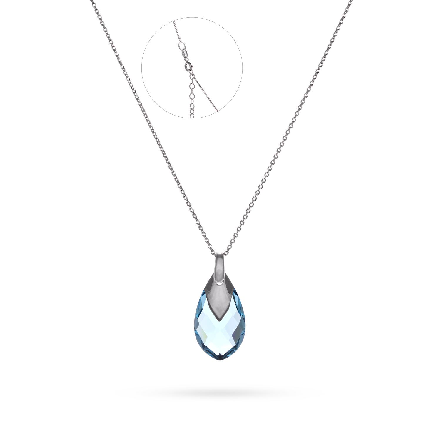 Silver necklace with Swarovski crystal