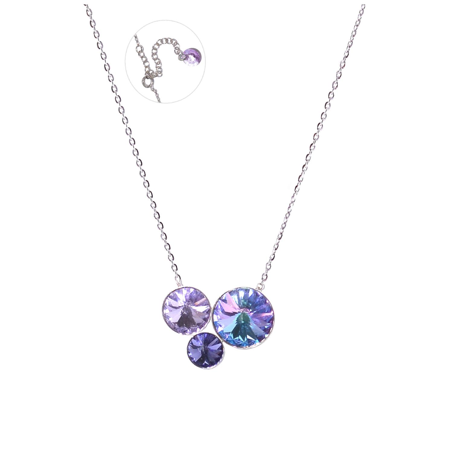 Silver necklace with Swarovski crystals