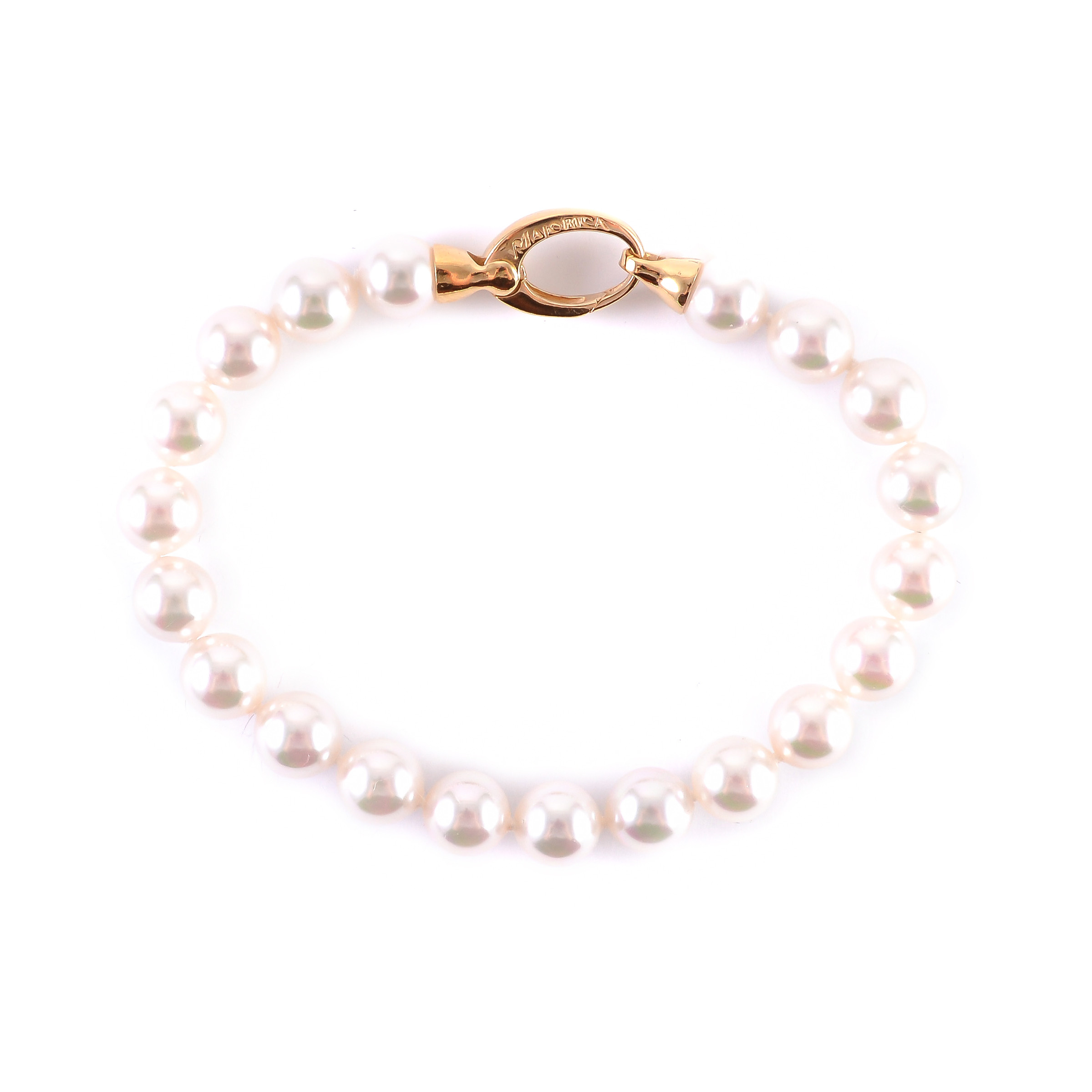 Gold plated silver pearl bracelet ''Majorica''