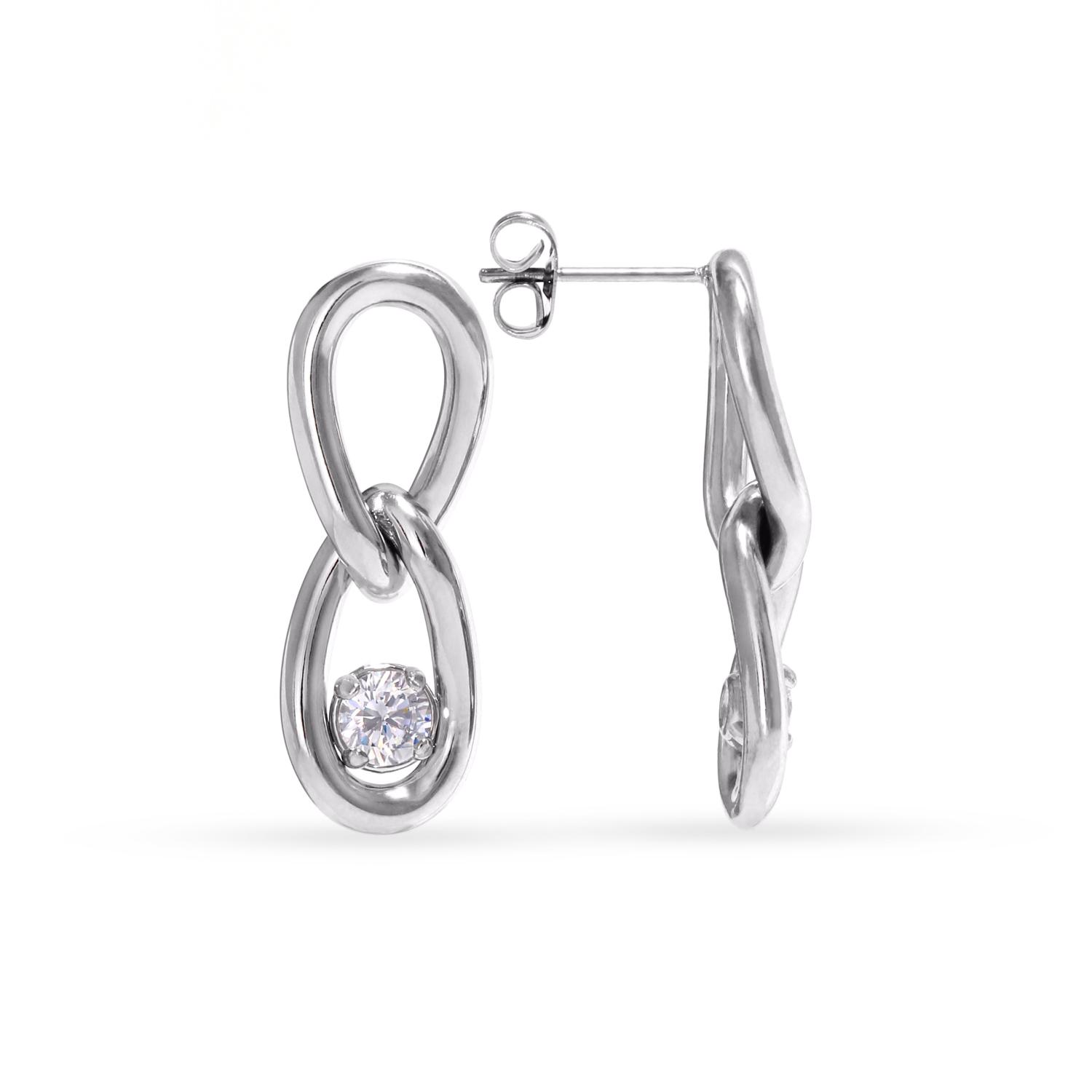 Gold plated earrings with cubic zirconia