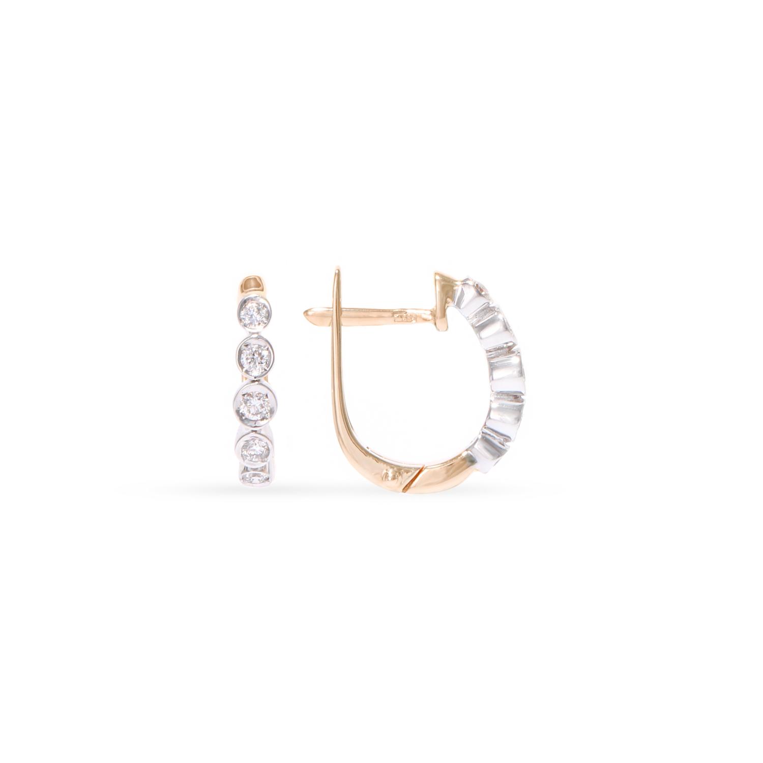 Gold diamonds earrings