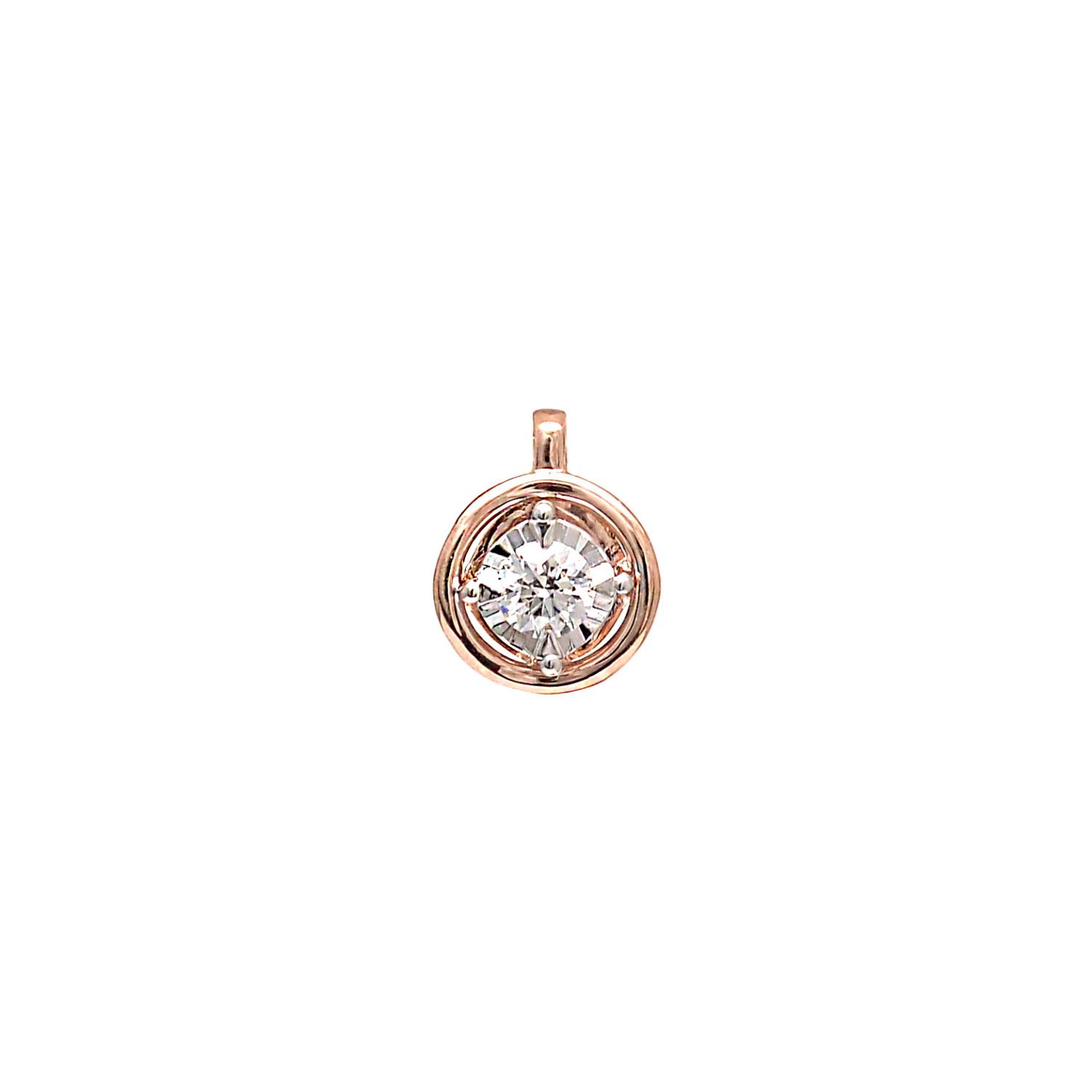 Gold pendant with diamond