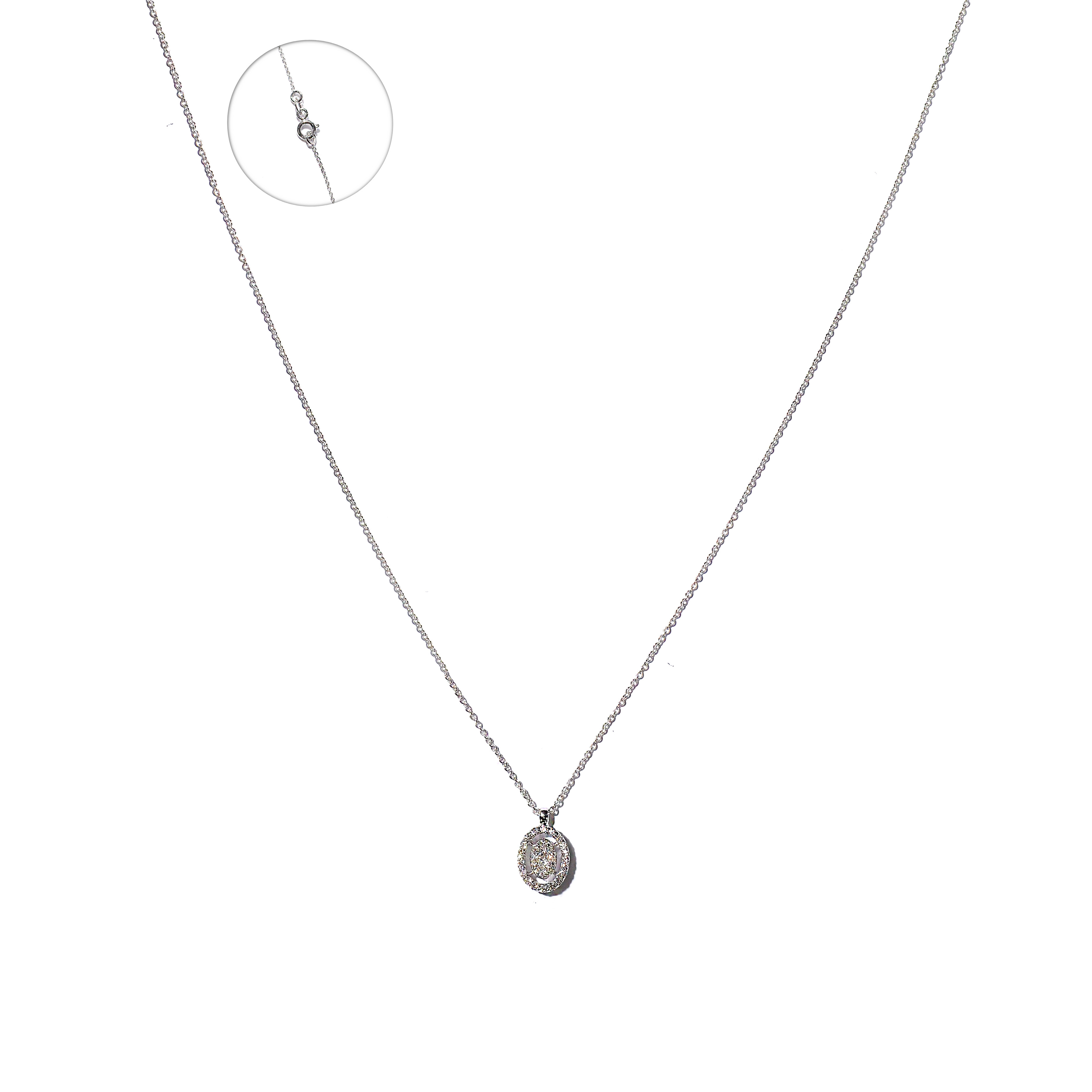 White gold diamond necklace