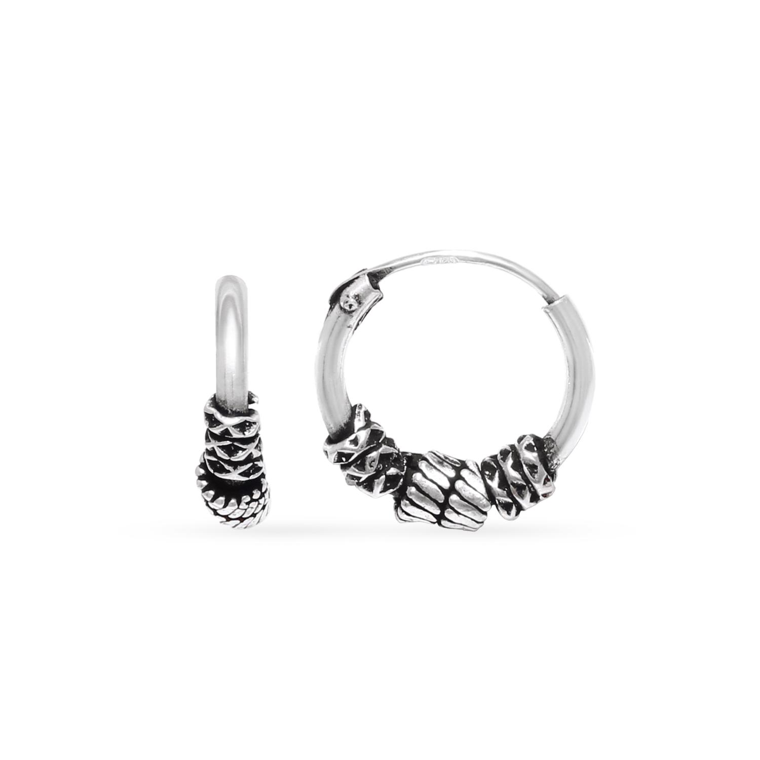 Silver hoop earrings