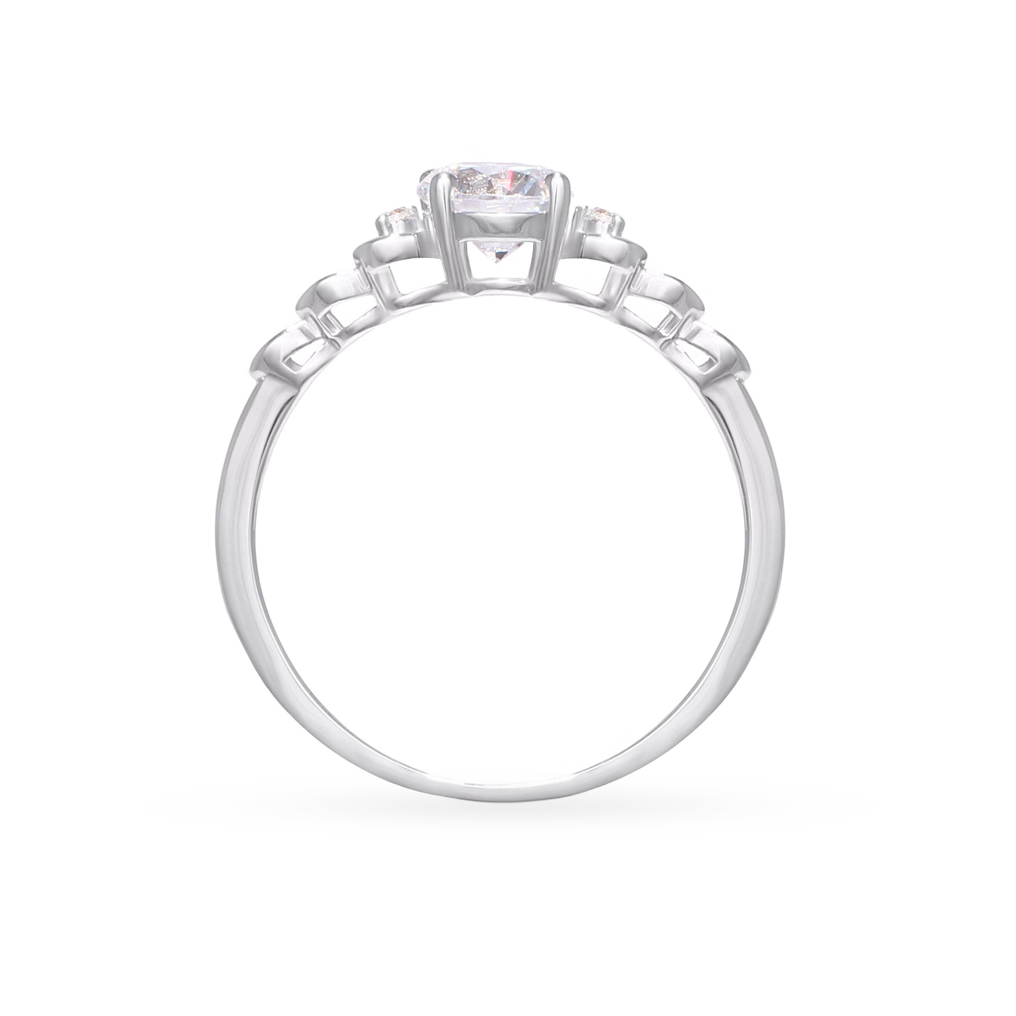 Sterling silver ring with cubic zirconia