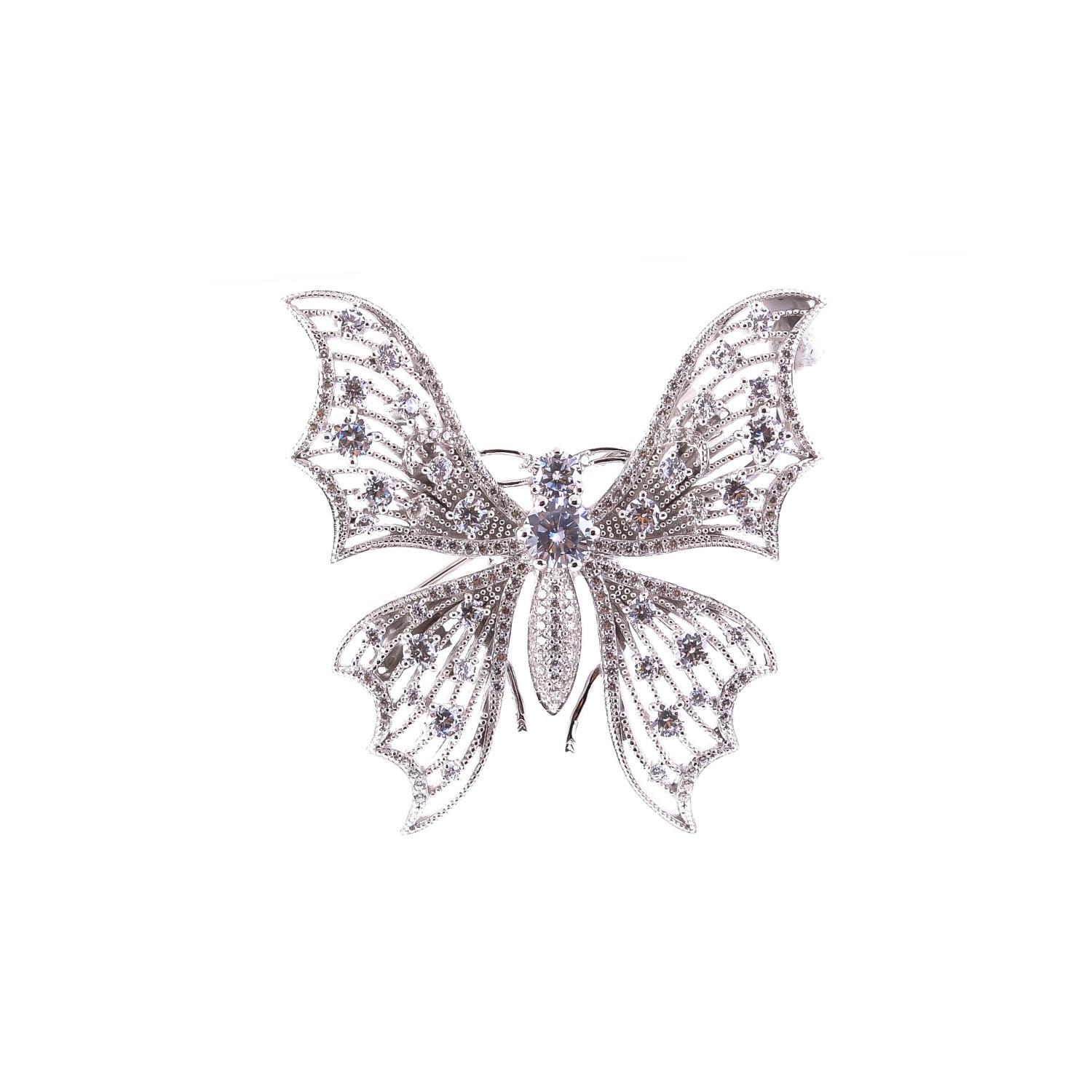 Серебряная брошь