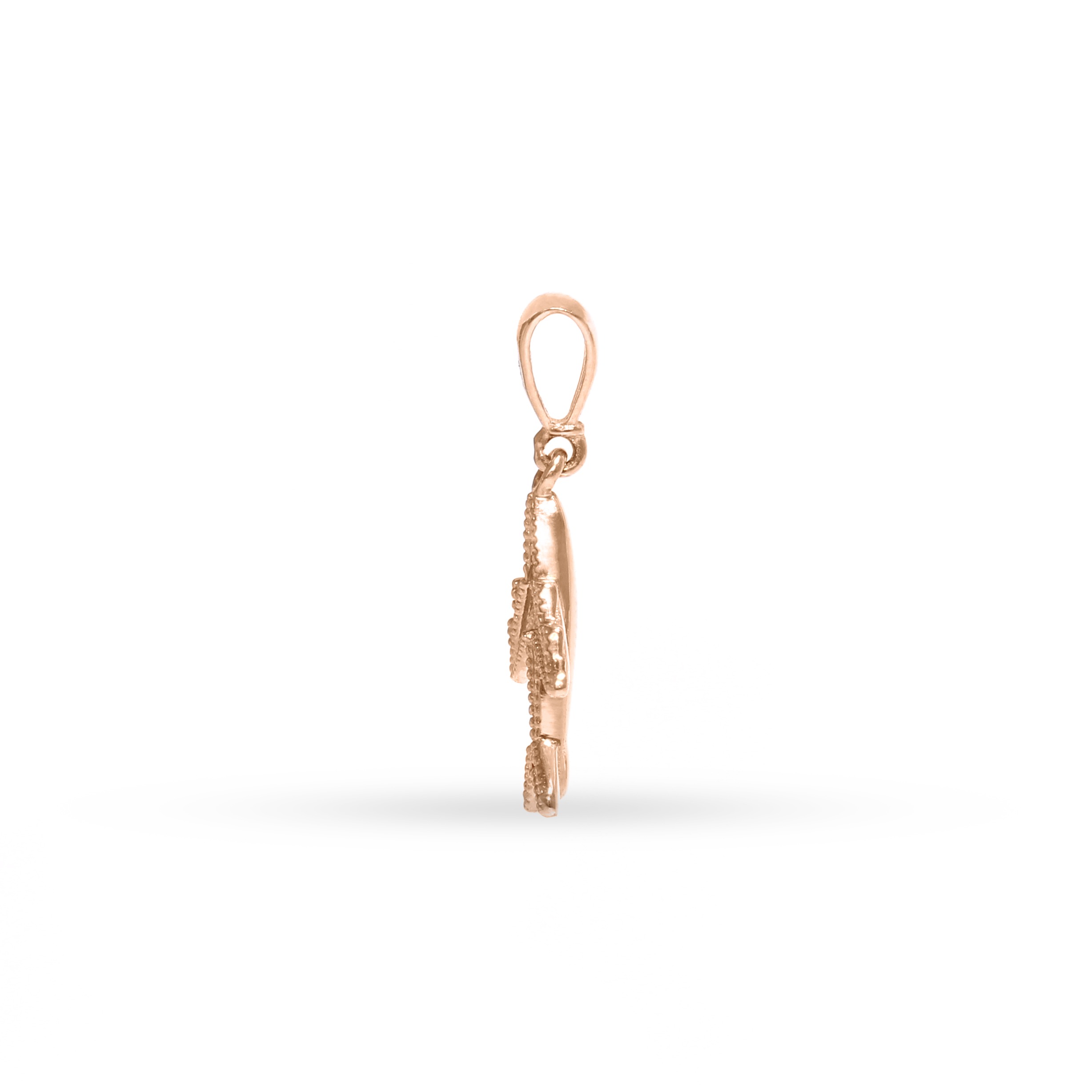 Gold airplane pendant