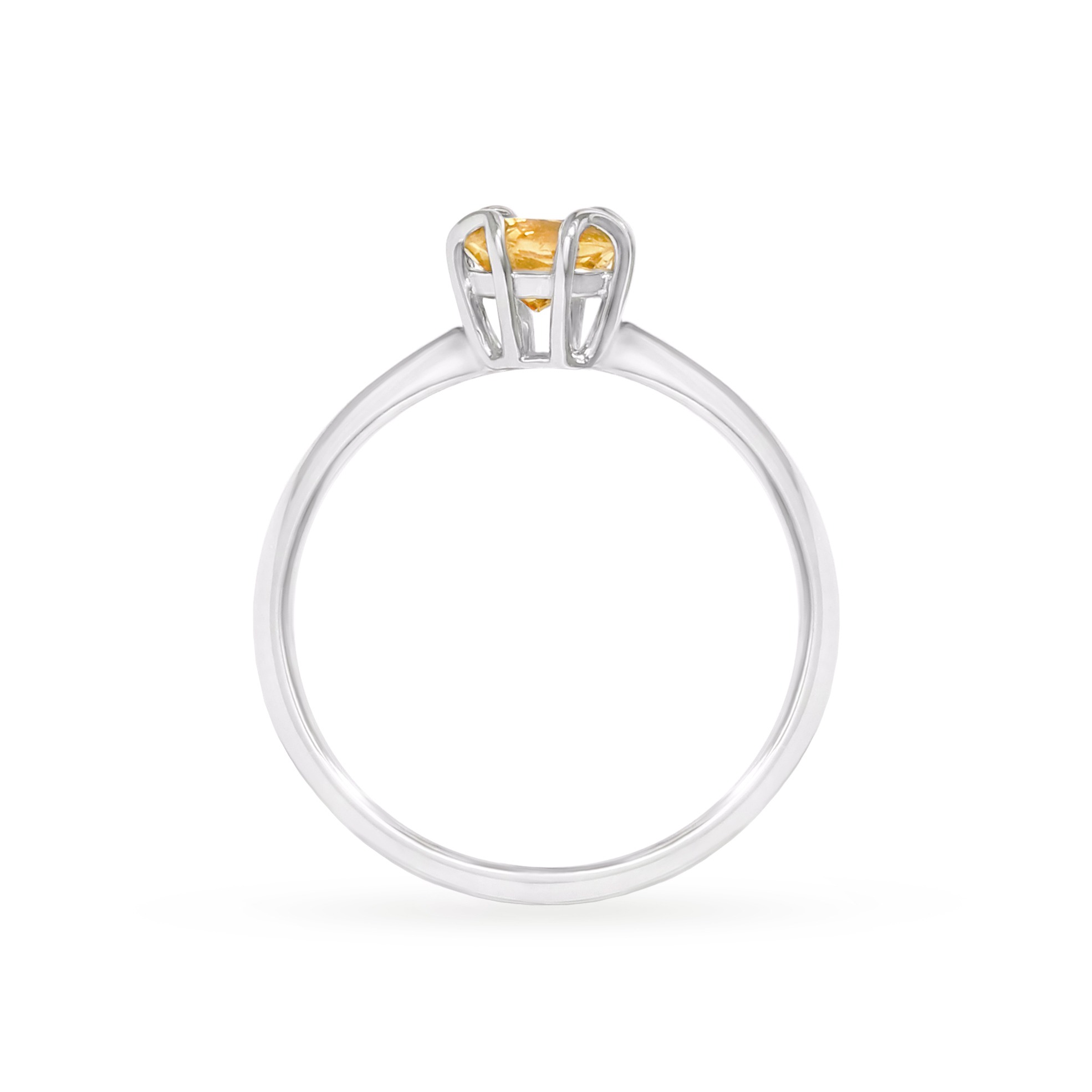 Серебряное кольцо с цитрином