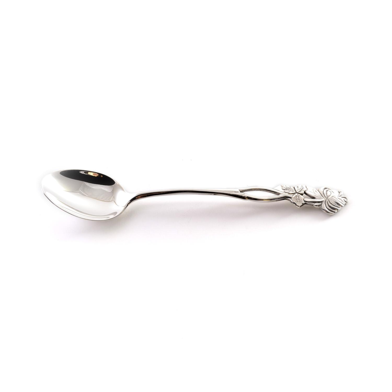 Silver spoon with Rose tip