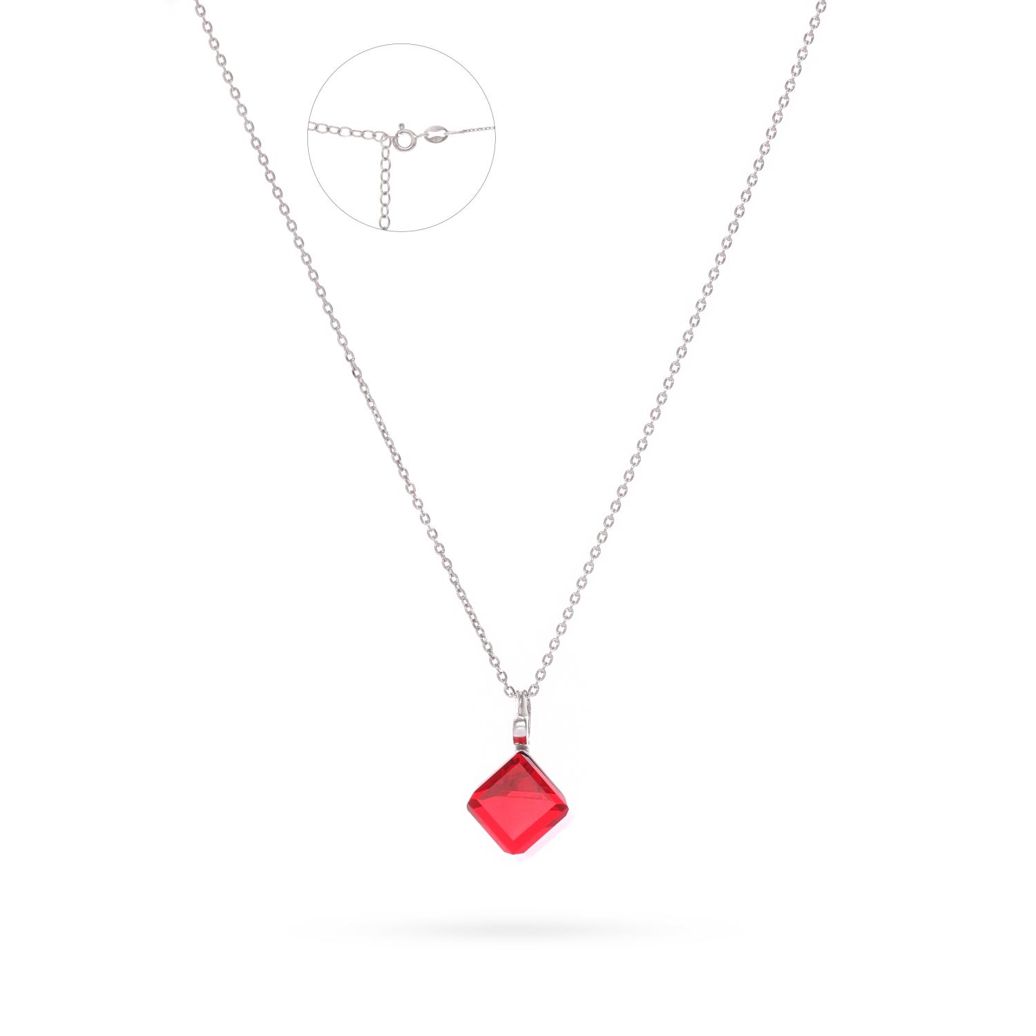 Silver necklace with Swarovski crystal