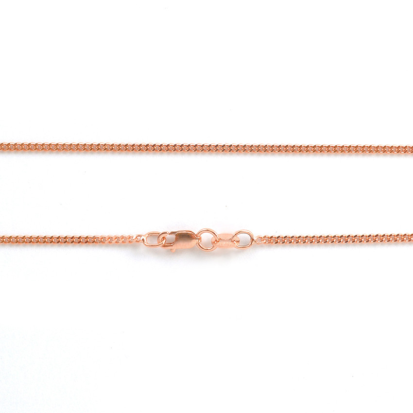 Red gold Curb chain necklace