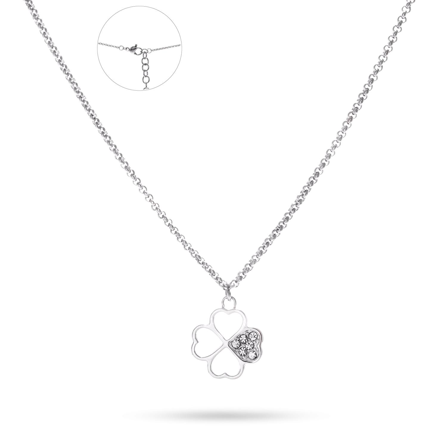 Ожерелье из нержавеющей стали с кристаллами "Lucky You"