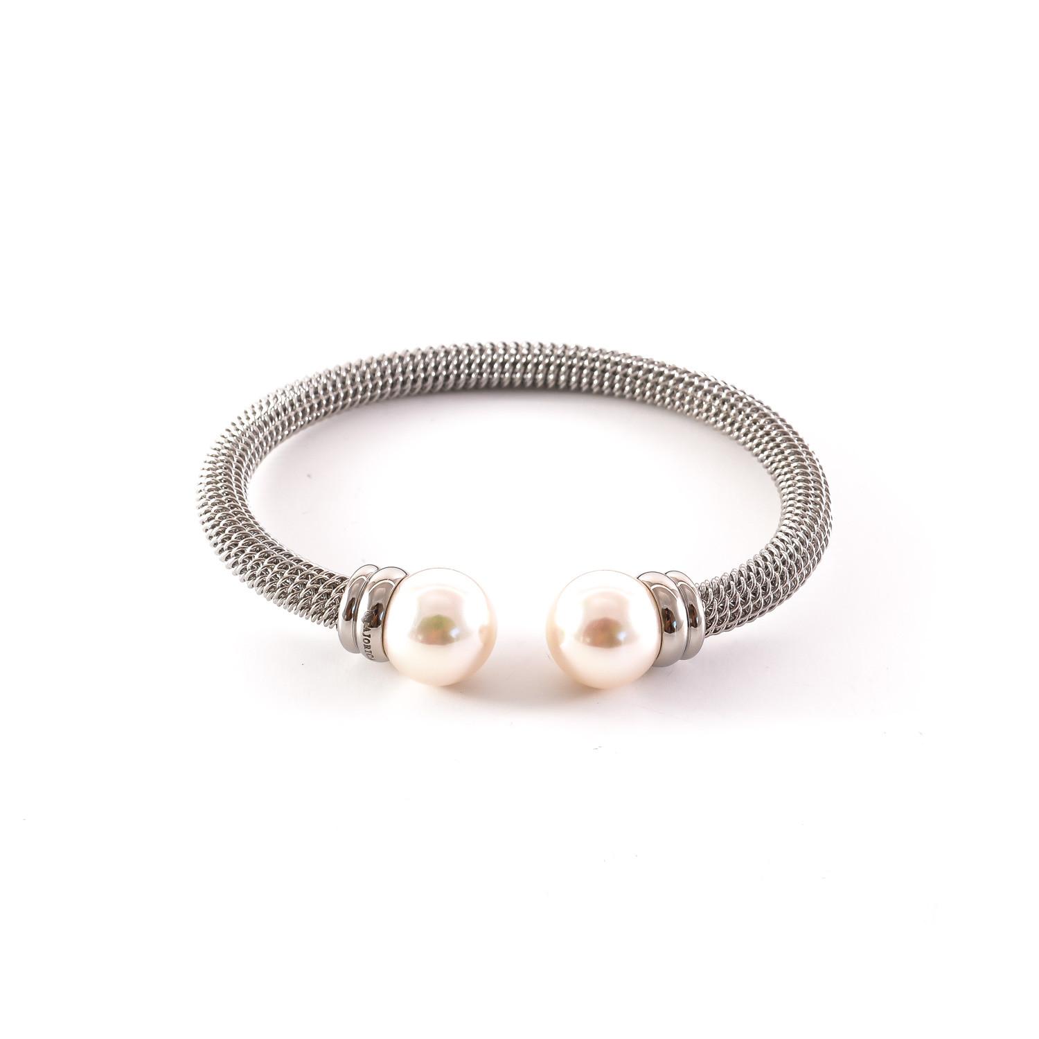 Steel bracelet with pearl ''Majorica''