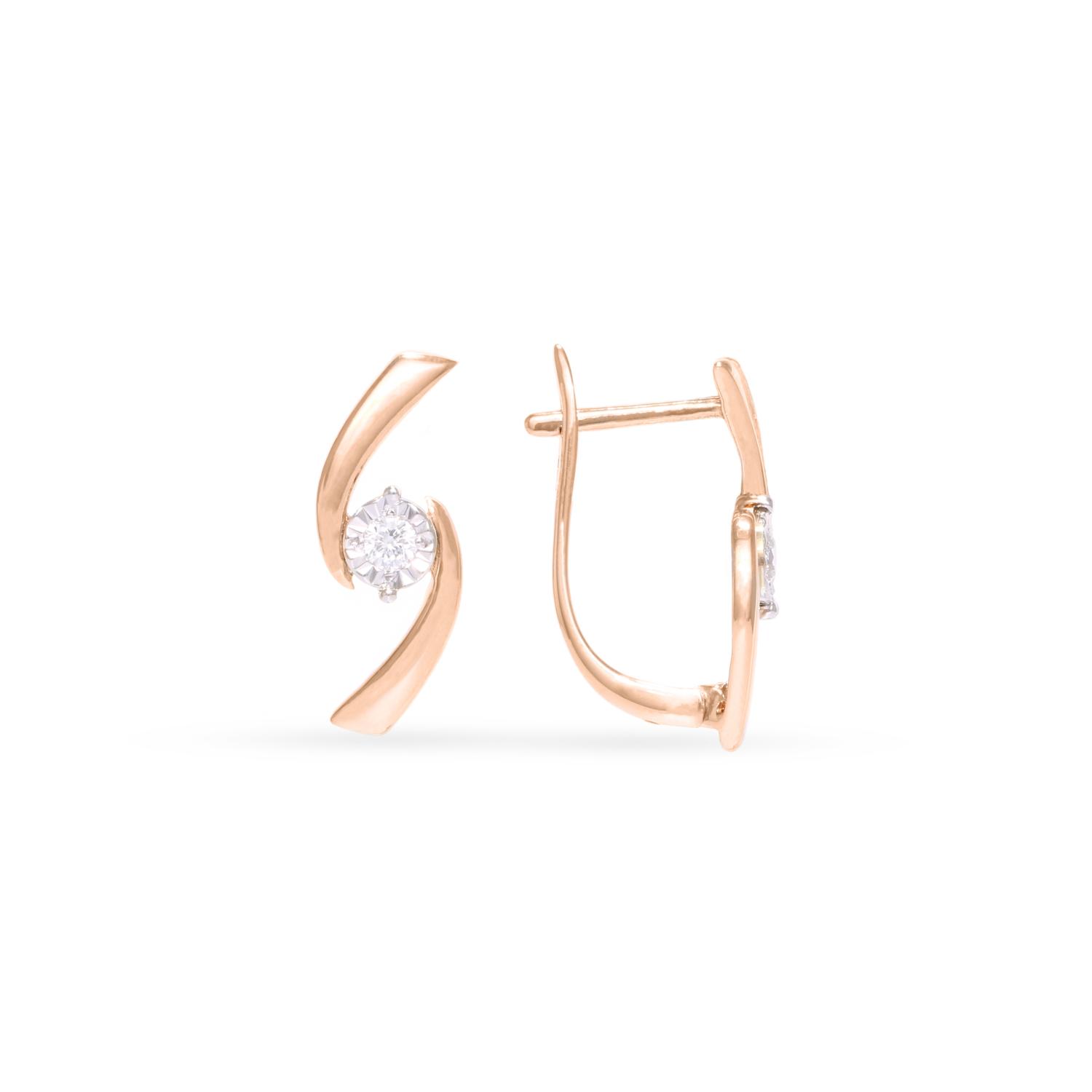 Золотые серьги с бриллиантами