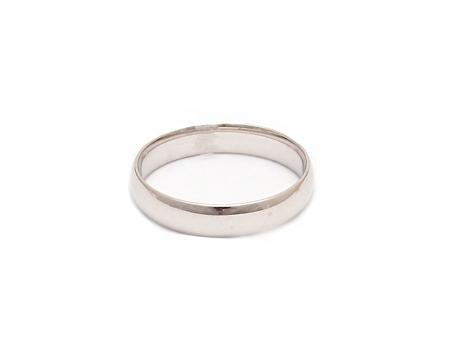 White gold wedding ring "Comfort fit"