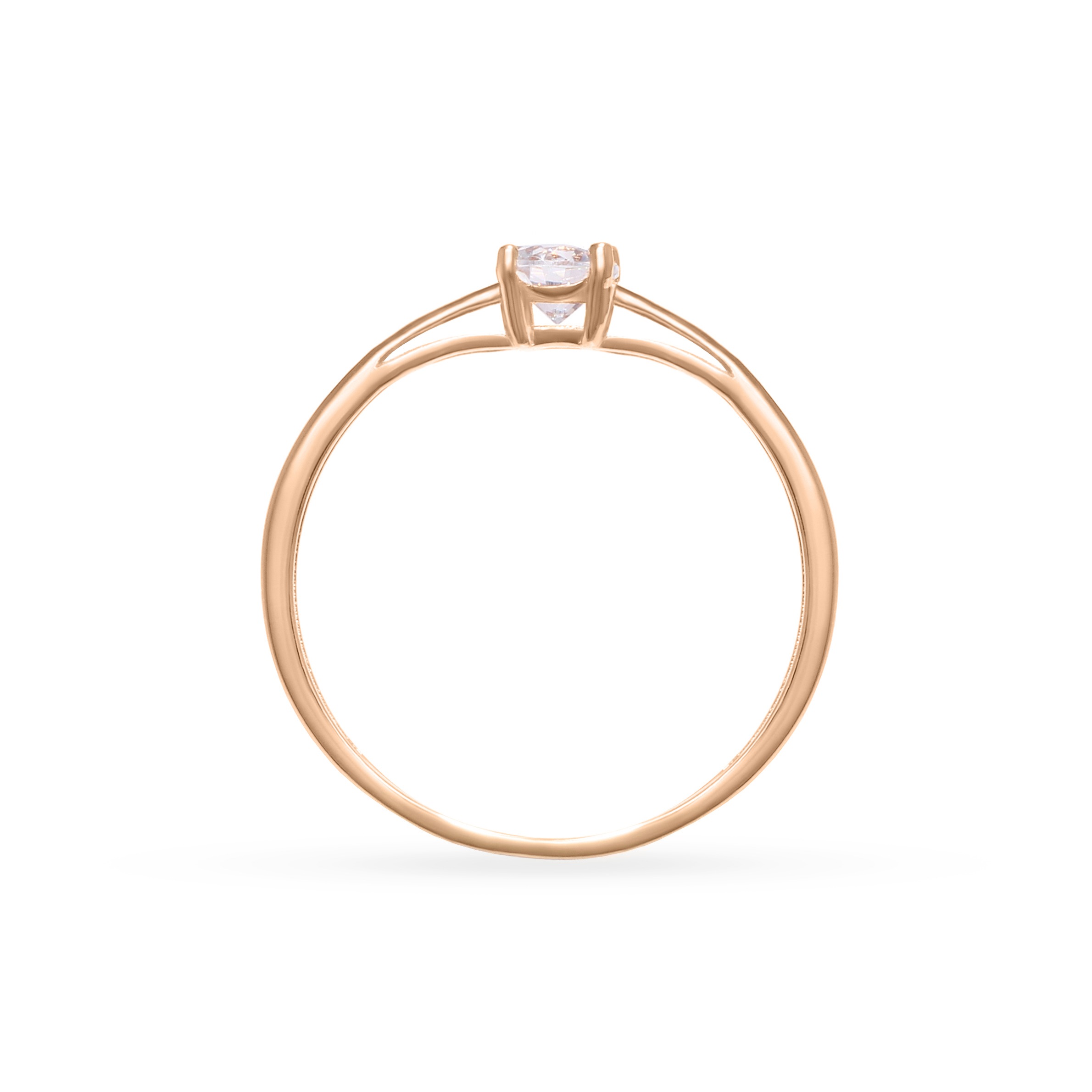 Gold ring with cubic zirconia