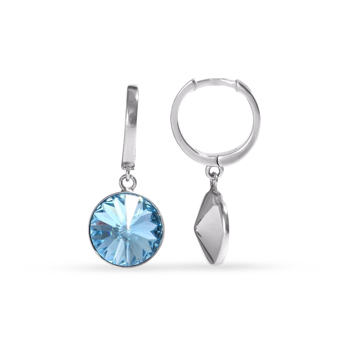 Silver earrings with Swarovski crystals