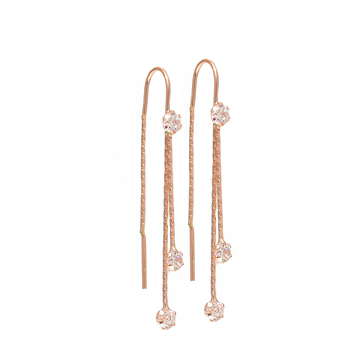 Золотые серьги-цепочки