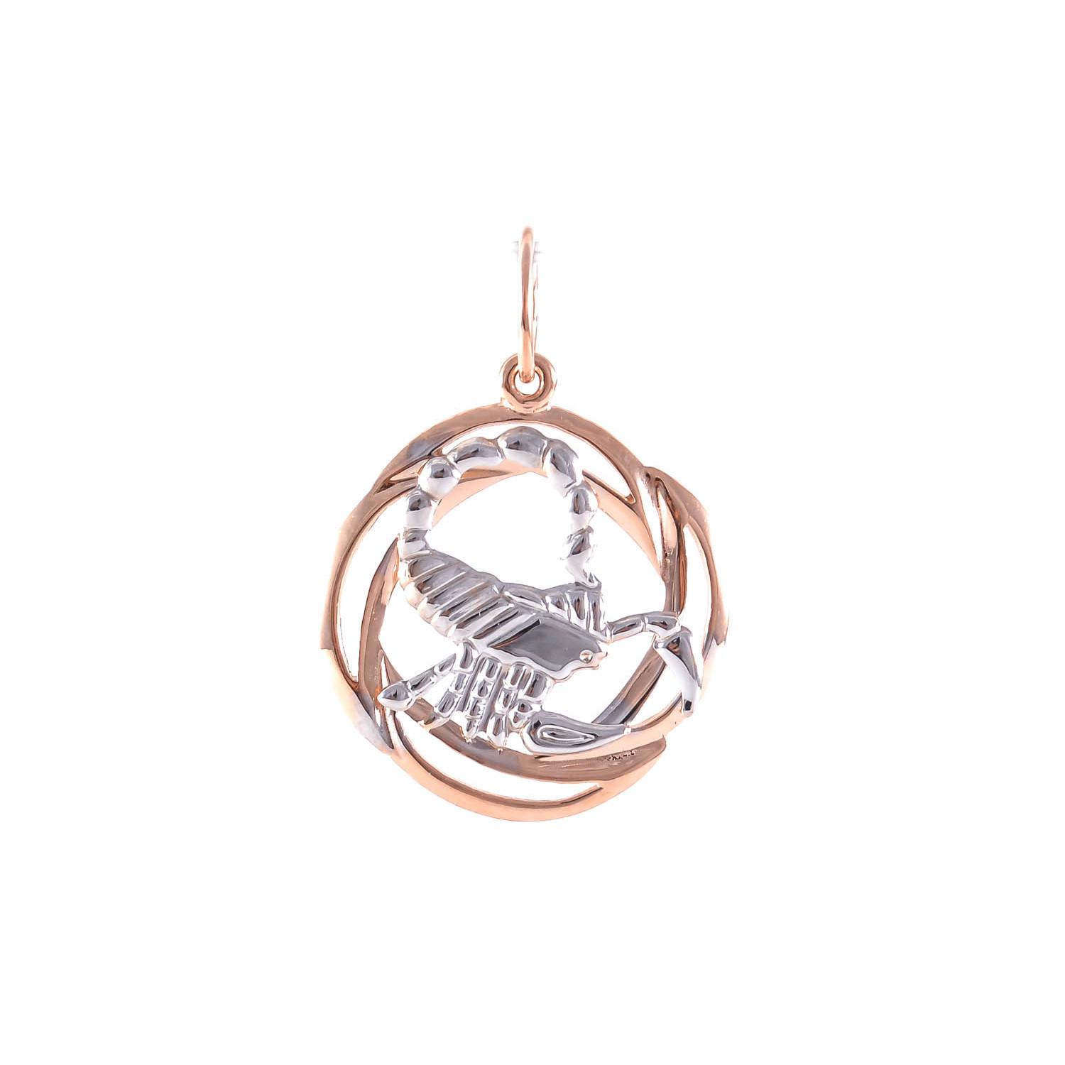 Gold zodiac ''Scorpio'' pendant