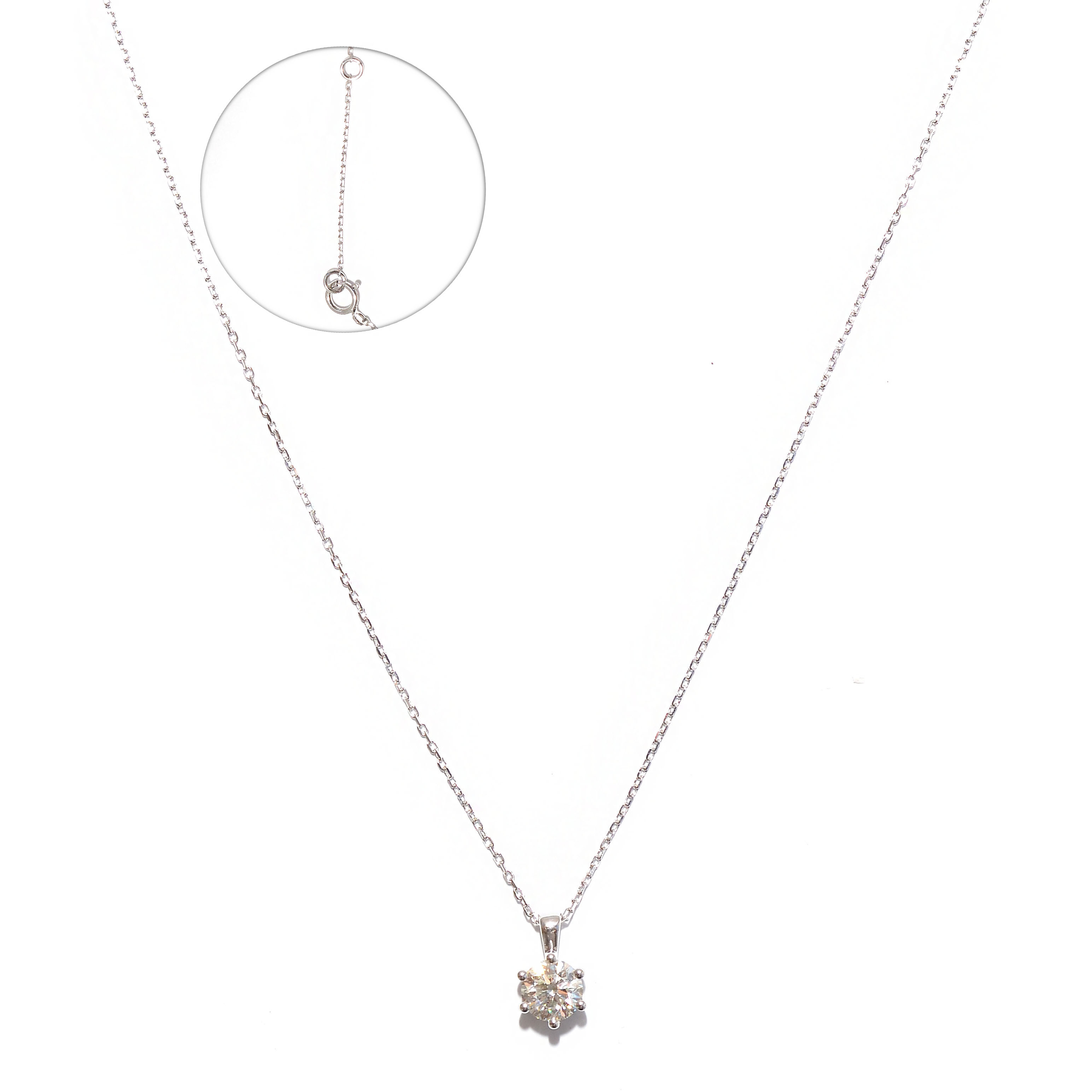 White gold diamond necklace