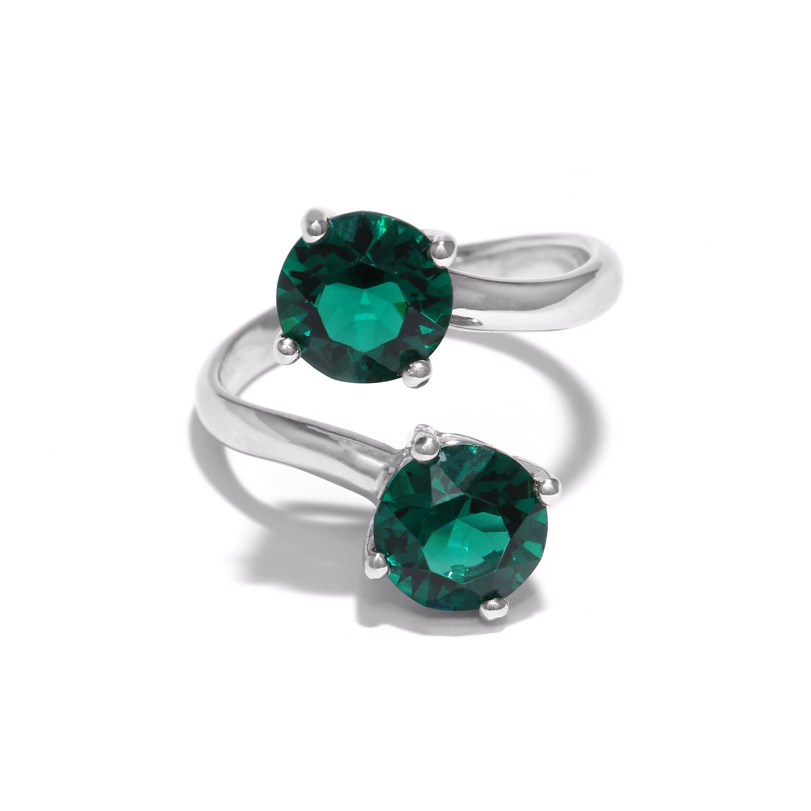 Silver ring with Swarovski crystals