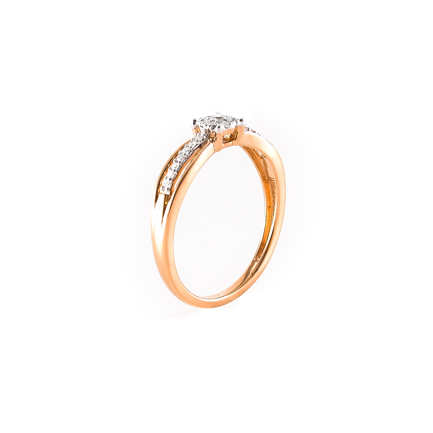 Gold ring with diamonds
