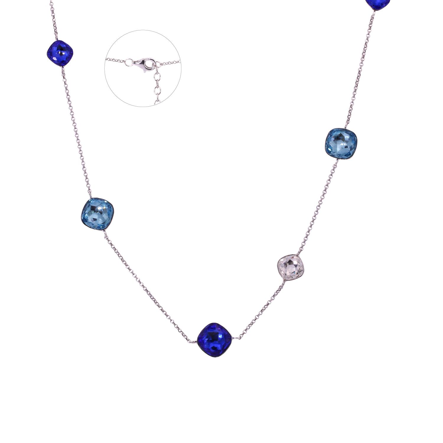 Silver necklace with Swarovski crystals