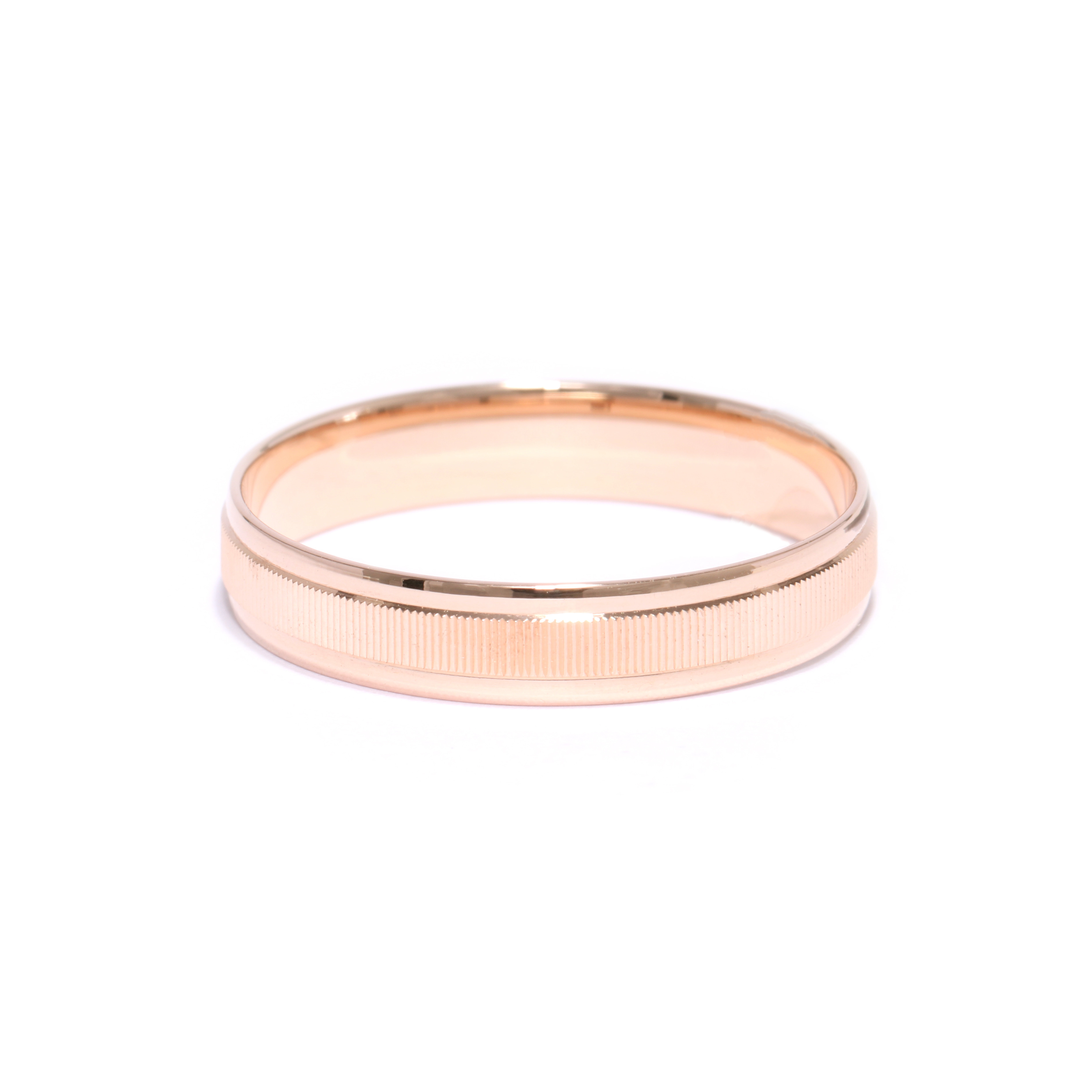 Red gold wedding ring "Comfort fit"