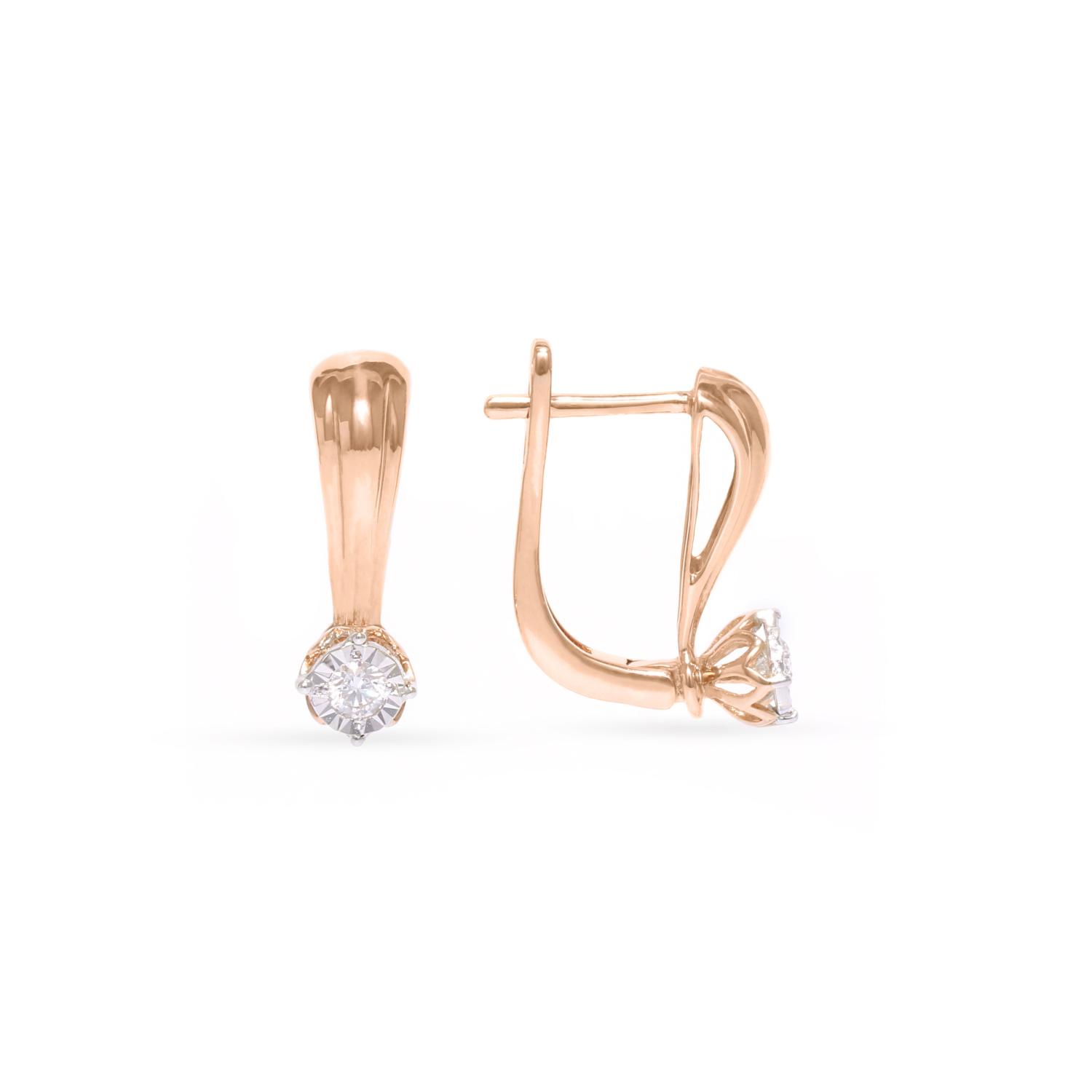 Золотые серьги с бриллиантами