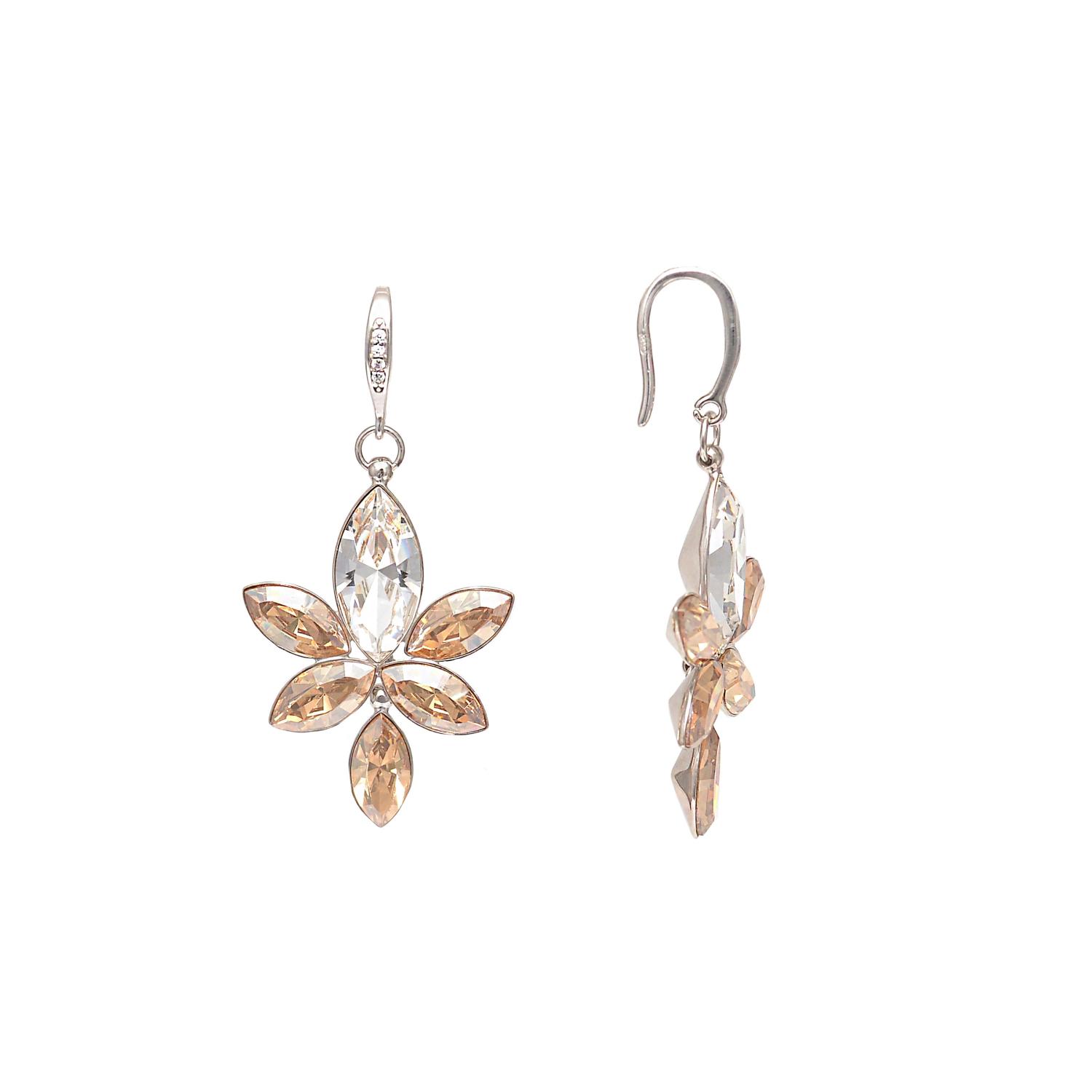 Silver earrings with Swarovski crystals