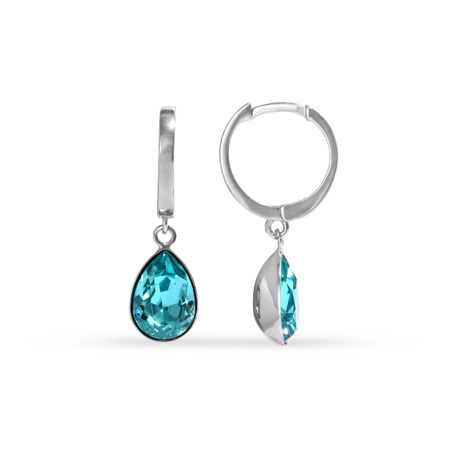 Silver earrings with Swarovski crystals