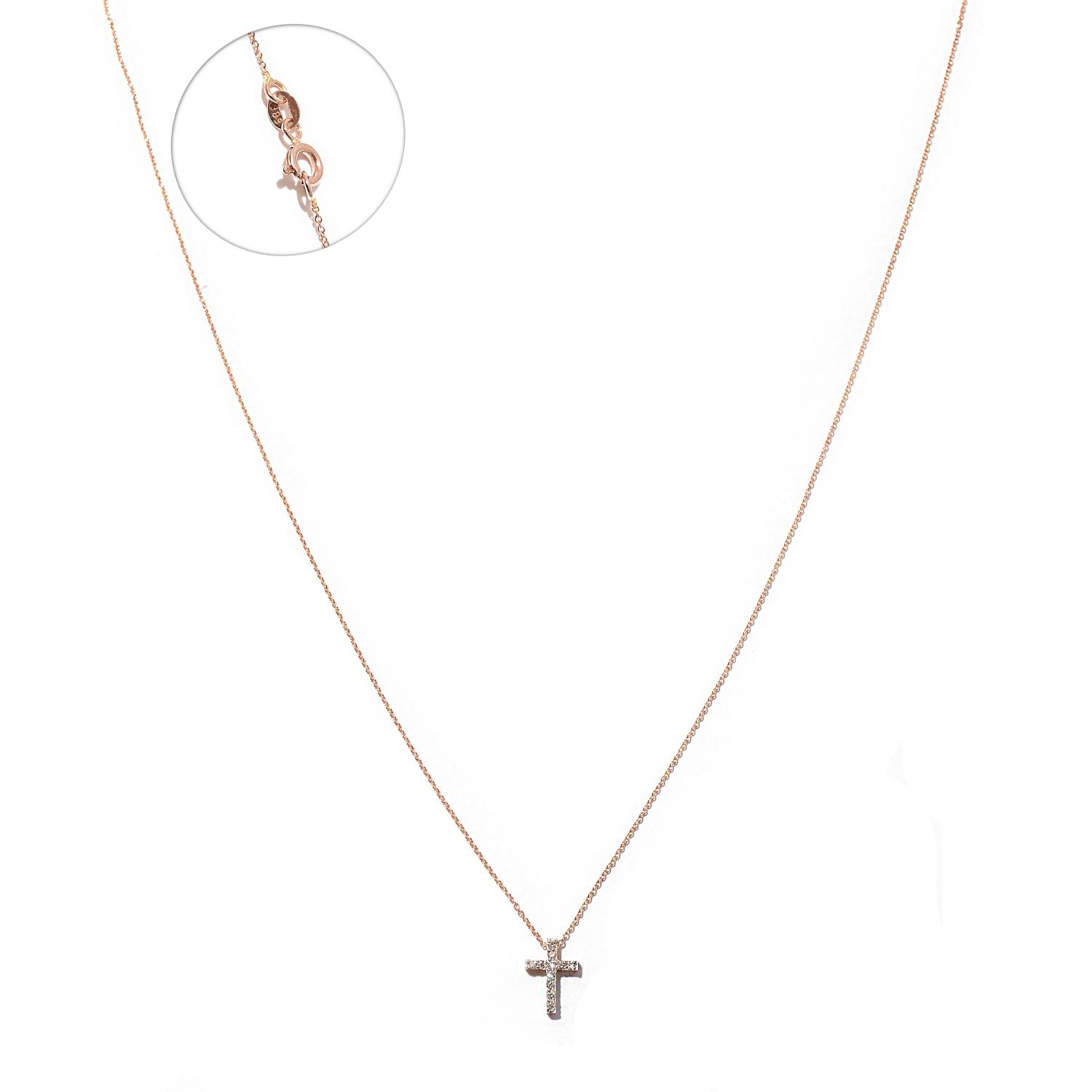 Red gold diamond necklace 