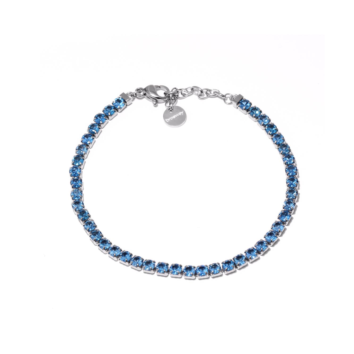 Stainless steel bracelet with cubic zirconia
