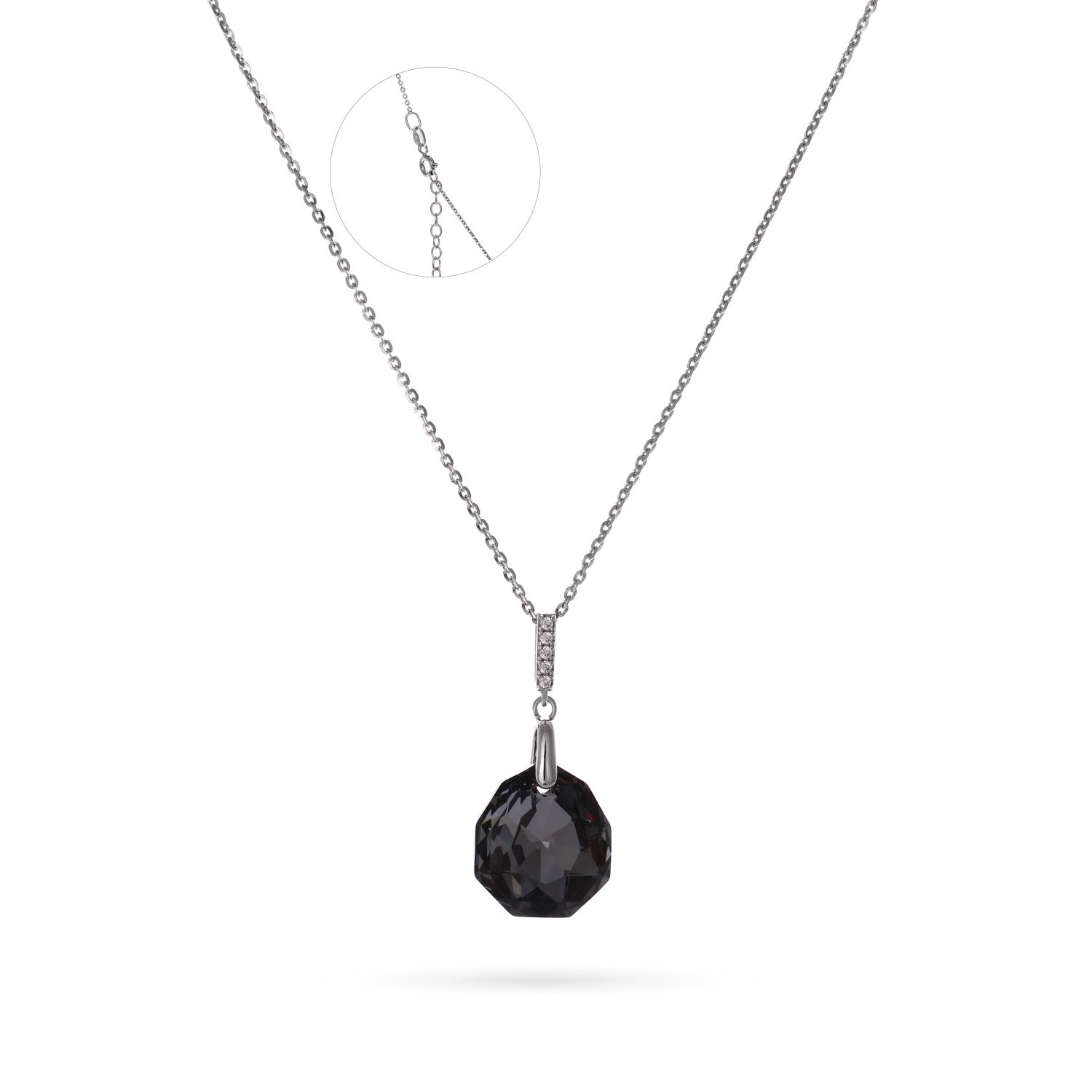 Silver necklace with Swarovski crystal