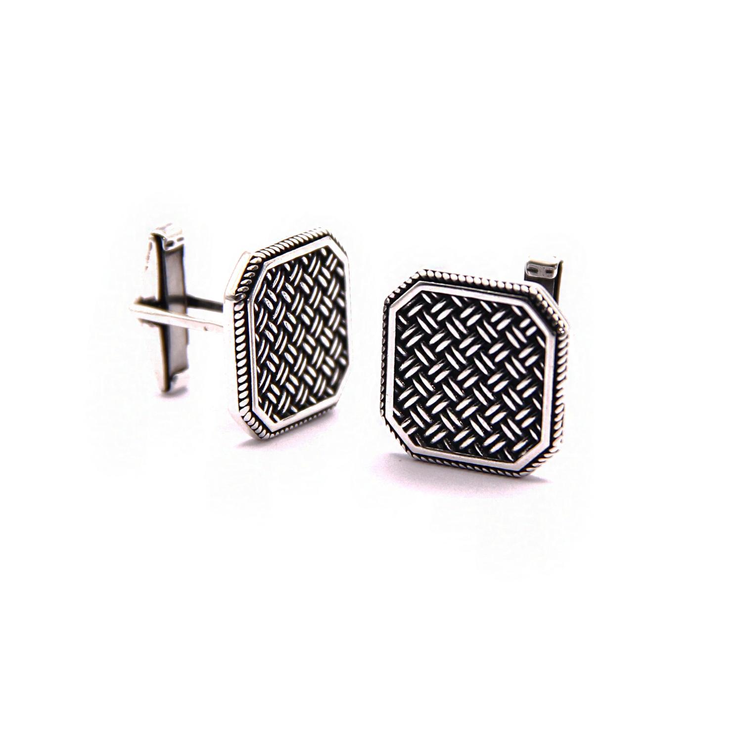 Silver cufflinks