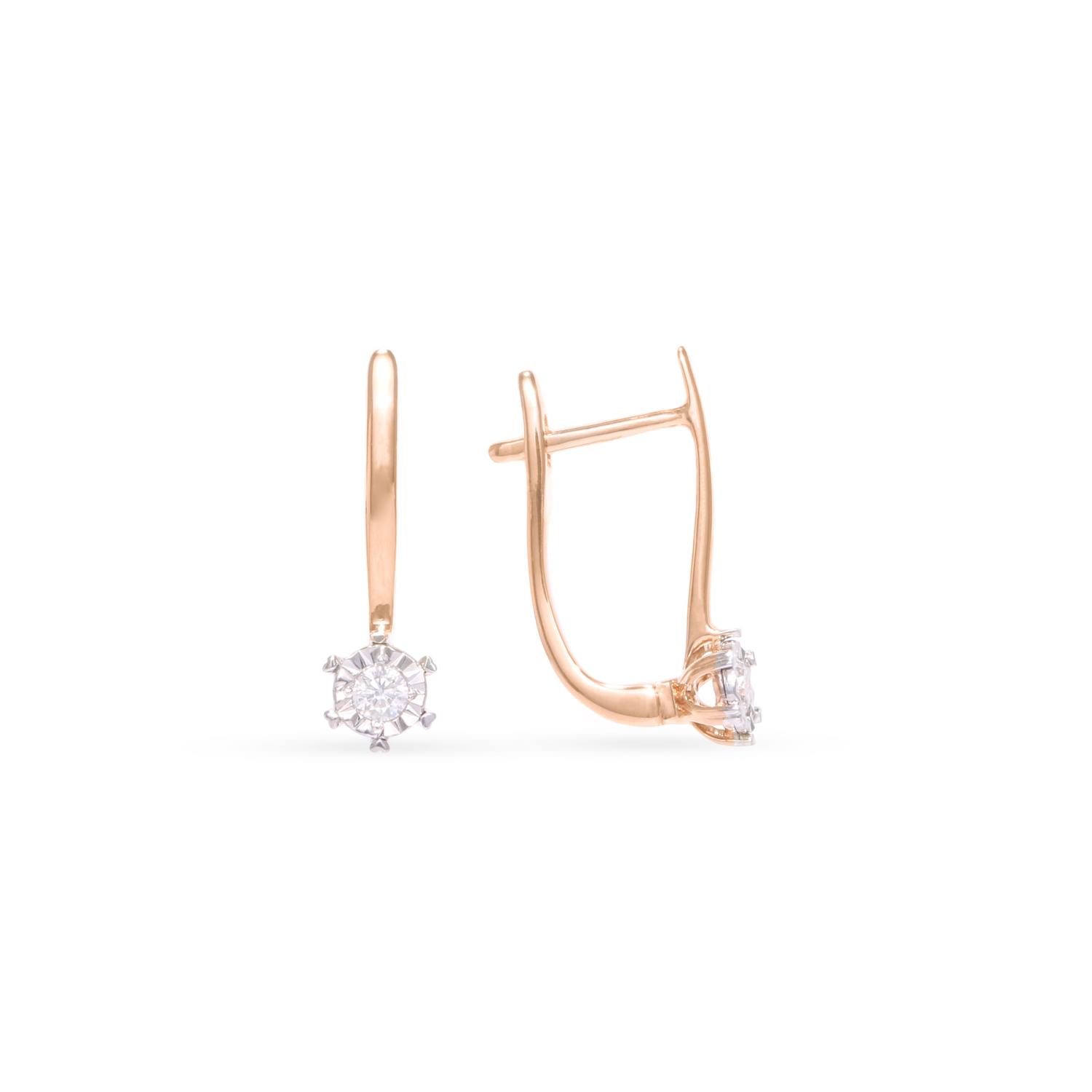 Золотые серьги с бриллиантами