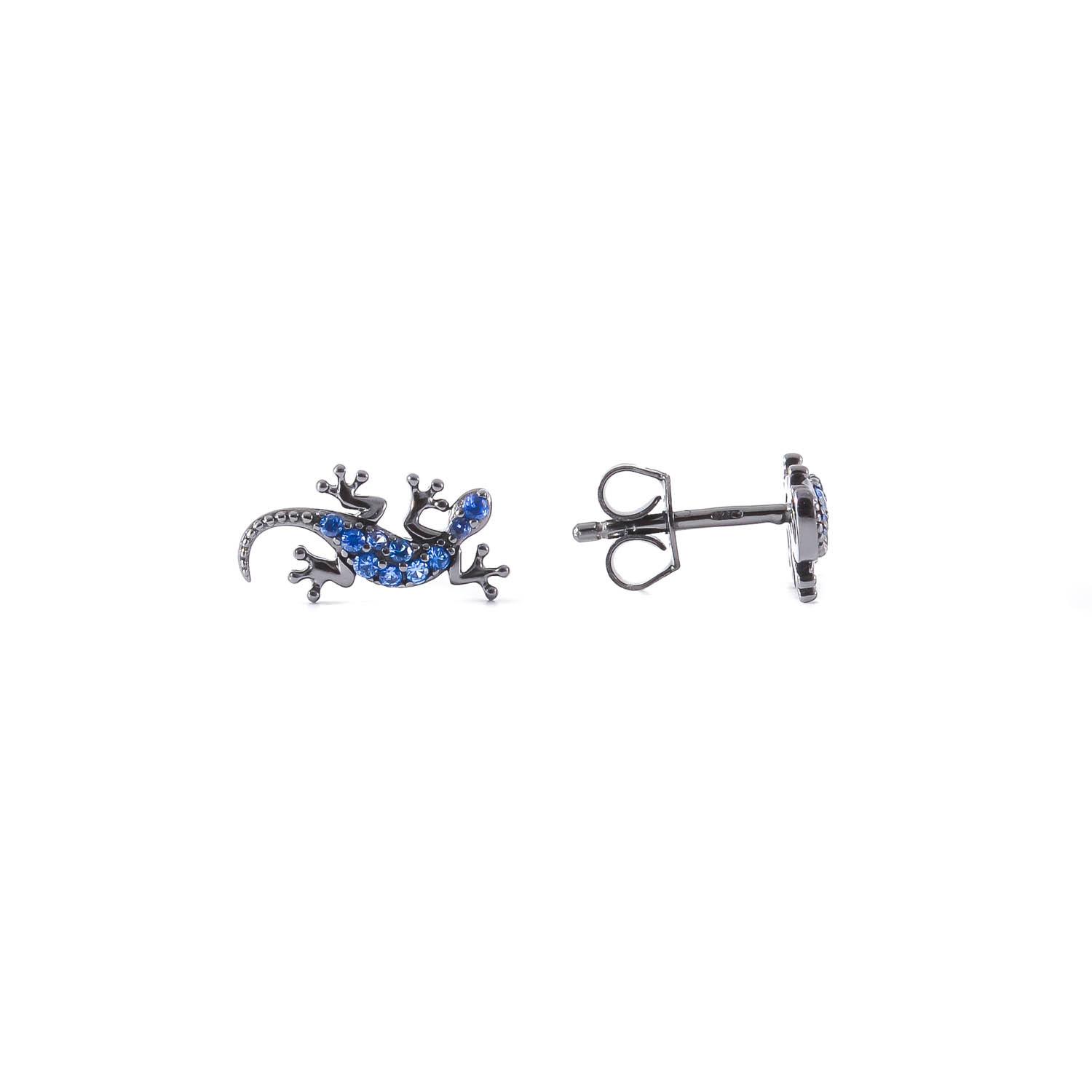 Lizard studs crafted out of sterling silver