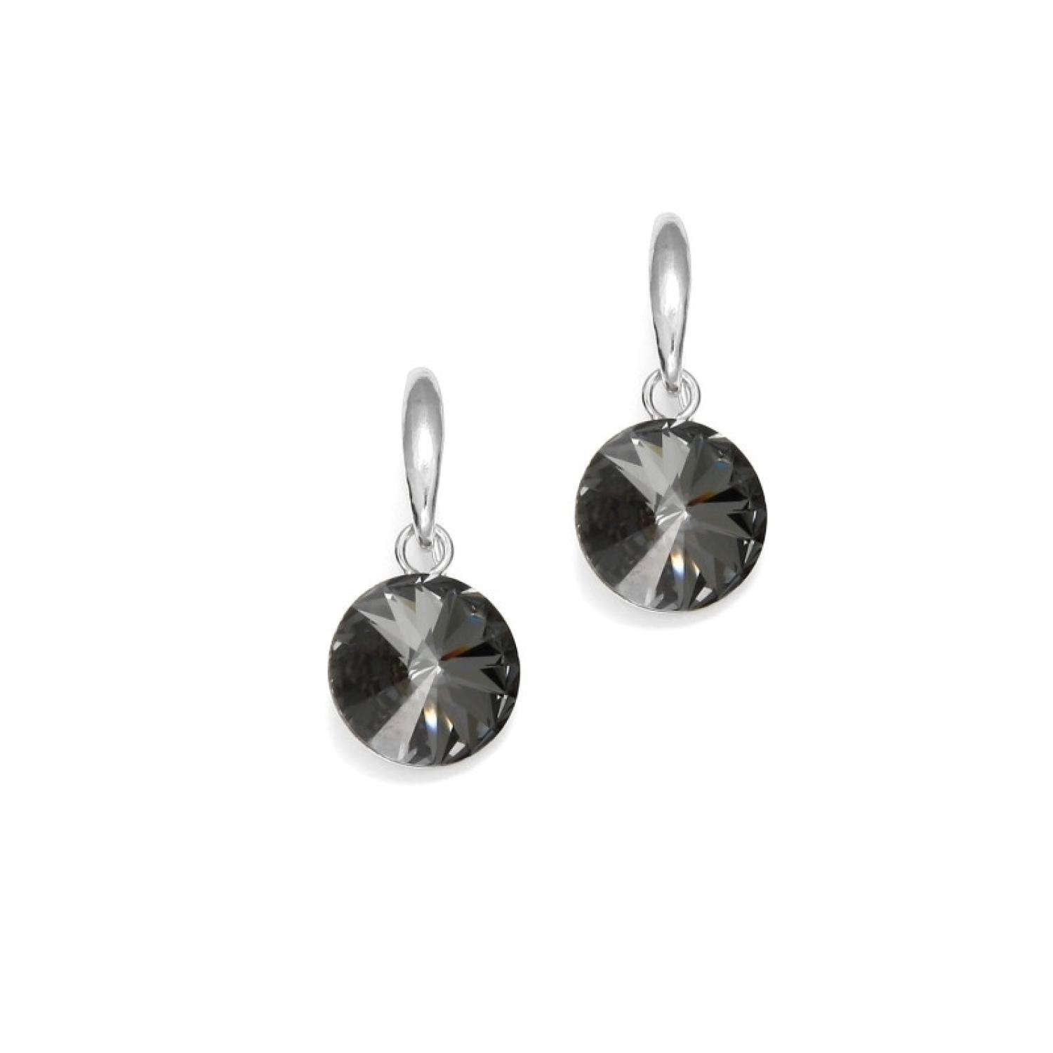 Silver earrings with Swarovski crystals