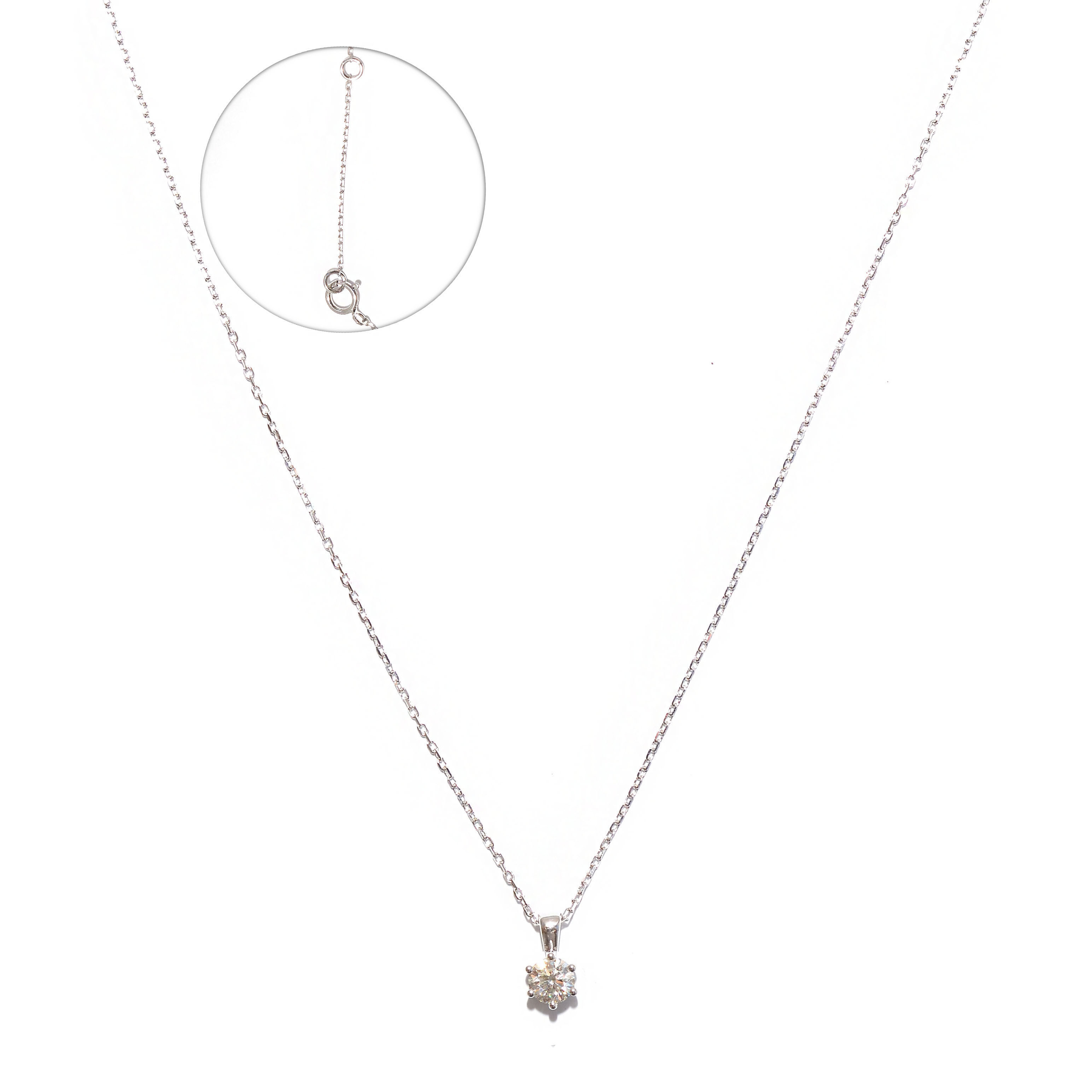 White gold diamond necklace