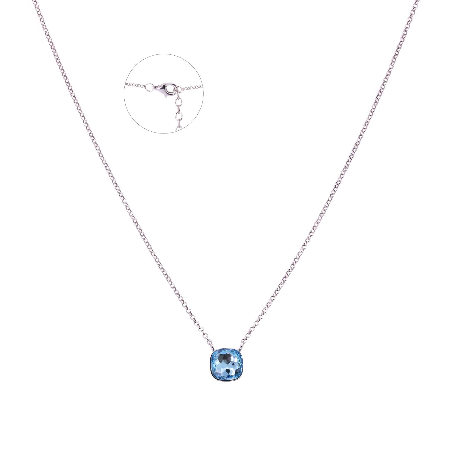 Silver necklace with Swarovski crystal