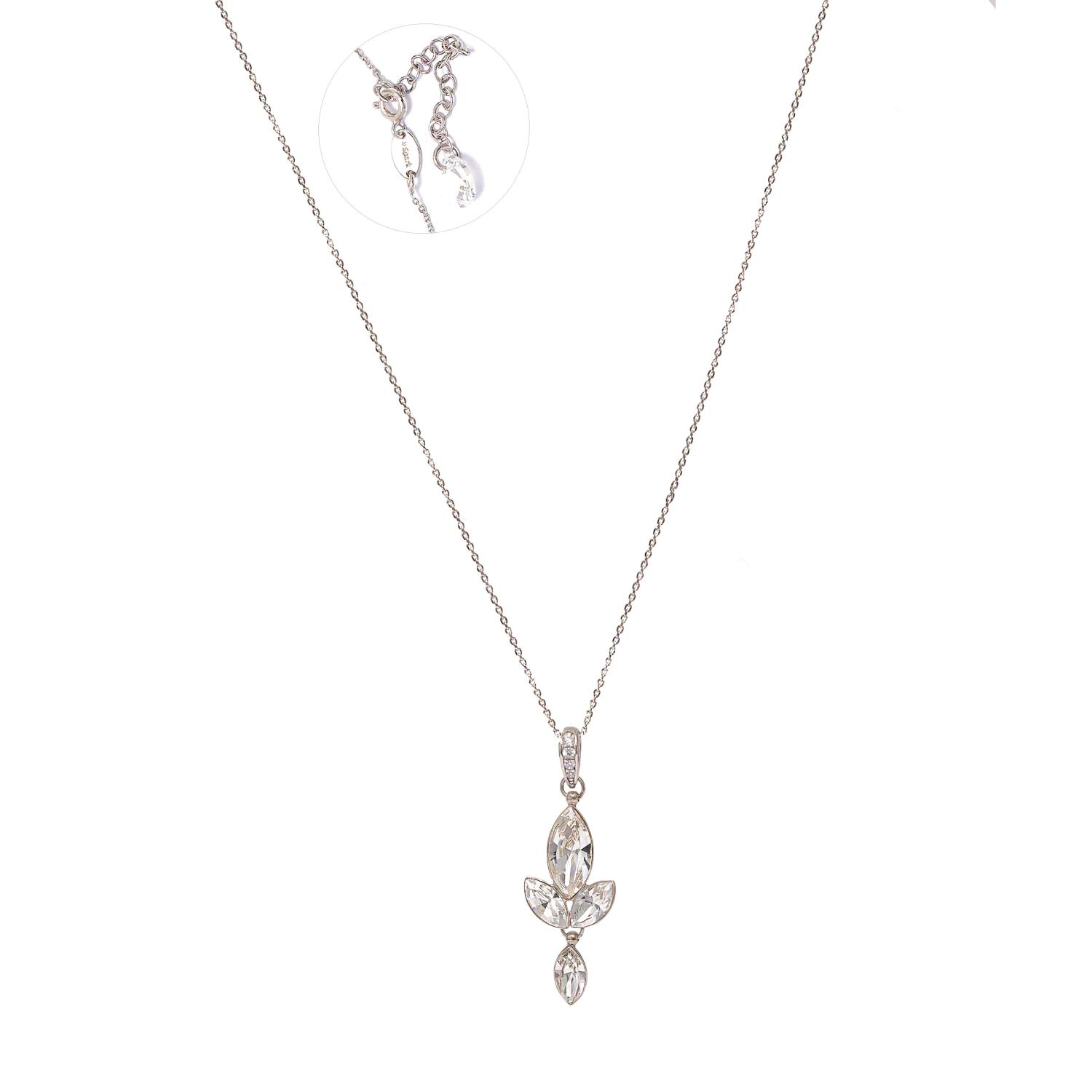 Silver necklace with Swarovski crystals