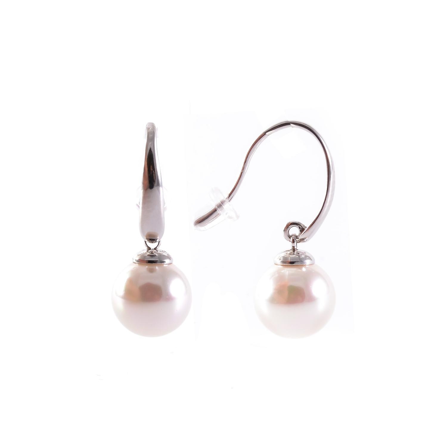 Silver earrings "Majorica"