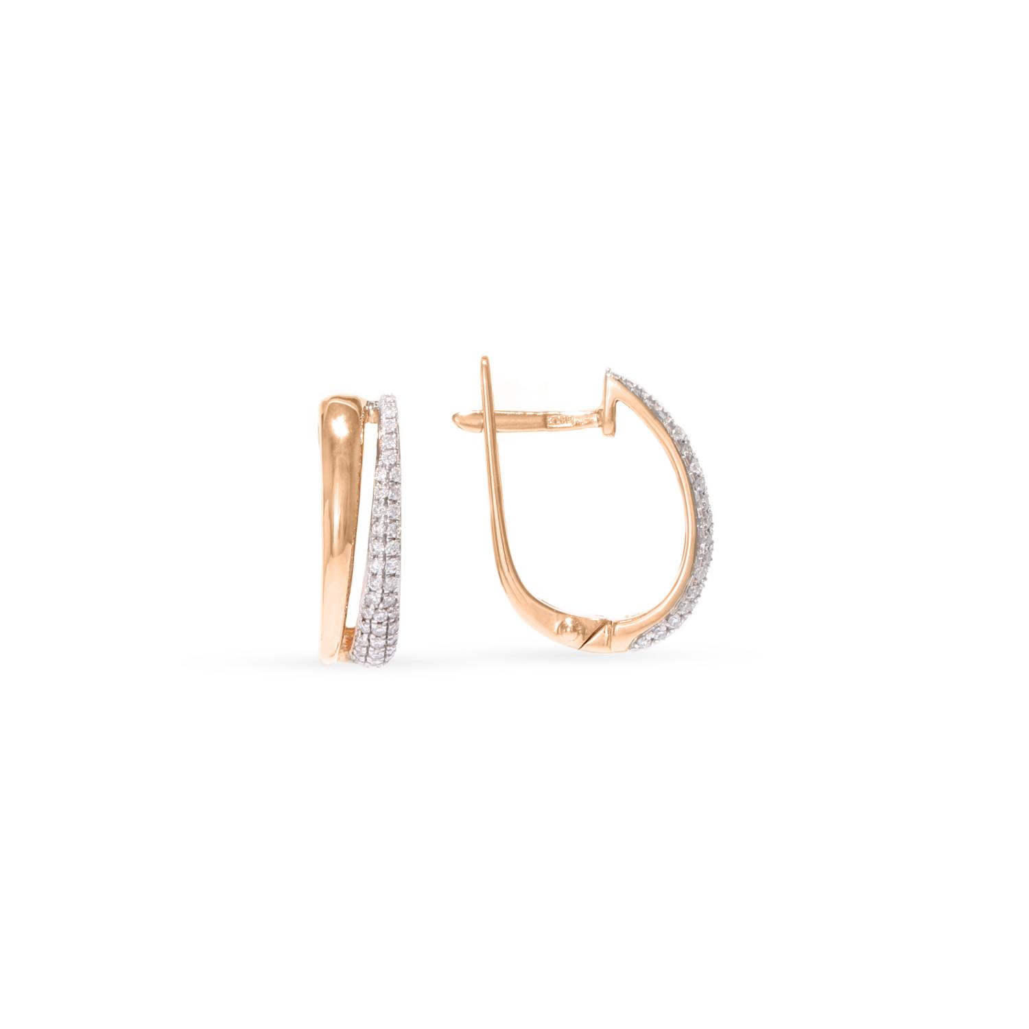 Золотые серьги с бриллиантами