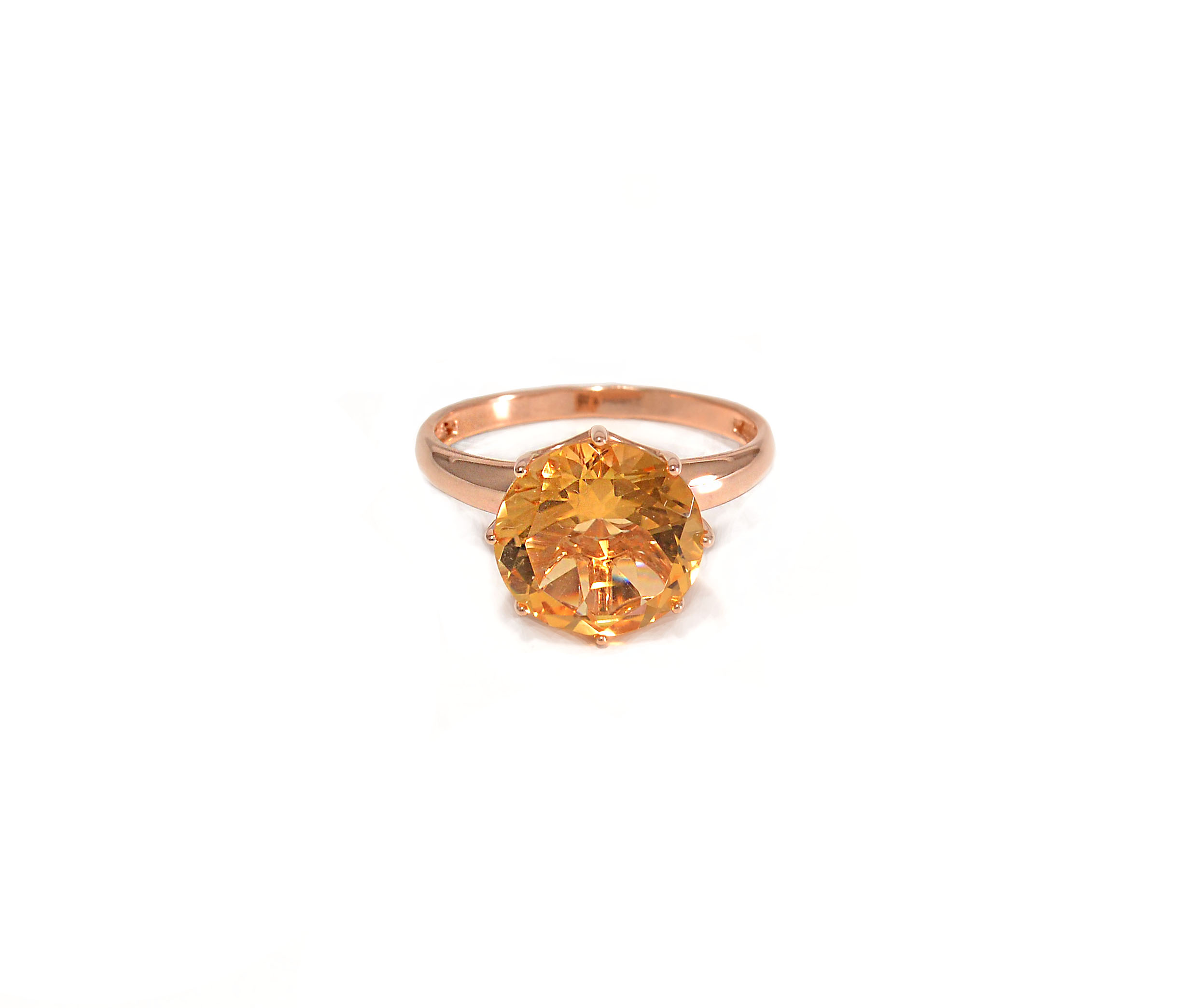 Gold ring with citrine 